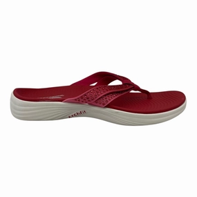 Sandals Flip Flops By Skechers In Red, Size:6