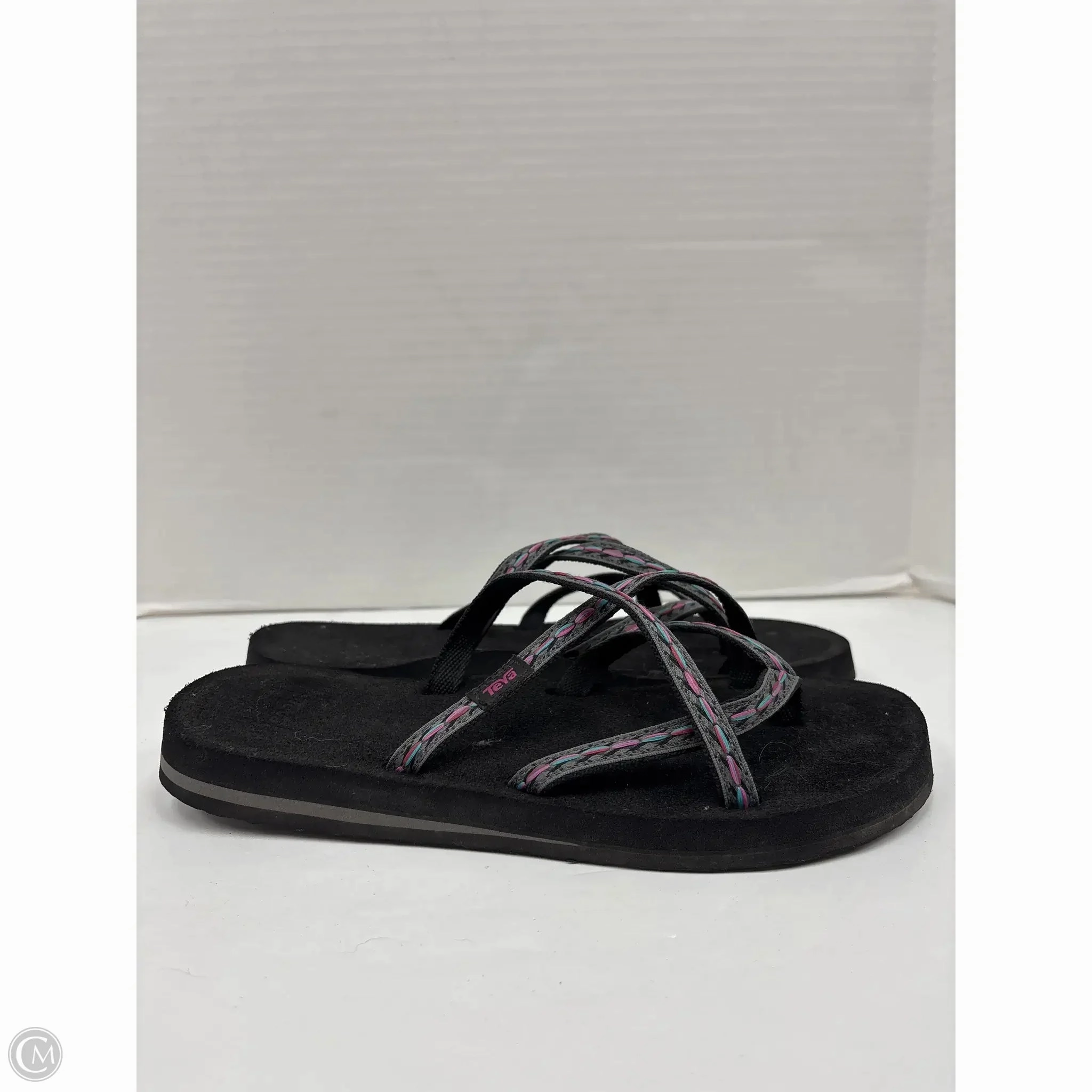Sandals Flip Flops By Teva In Black, Size: 8.5