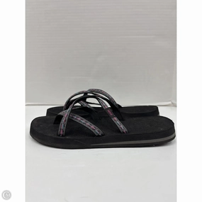 Sandals Flip Flops By Teva In Black, Size: 8.5
