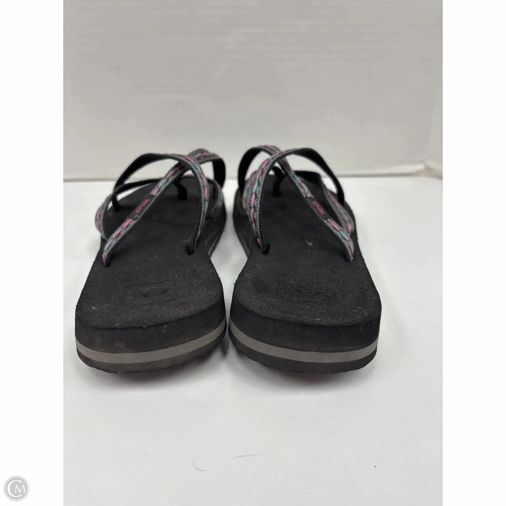 Sandals Flip Flops By Teva In Black, Size: 8.5