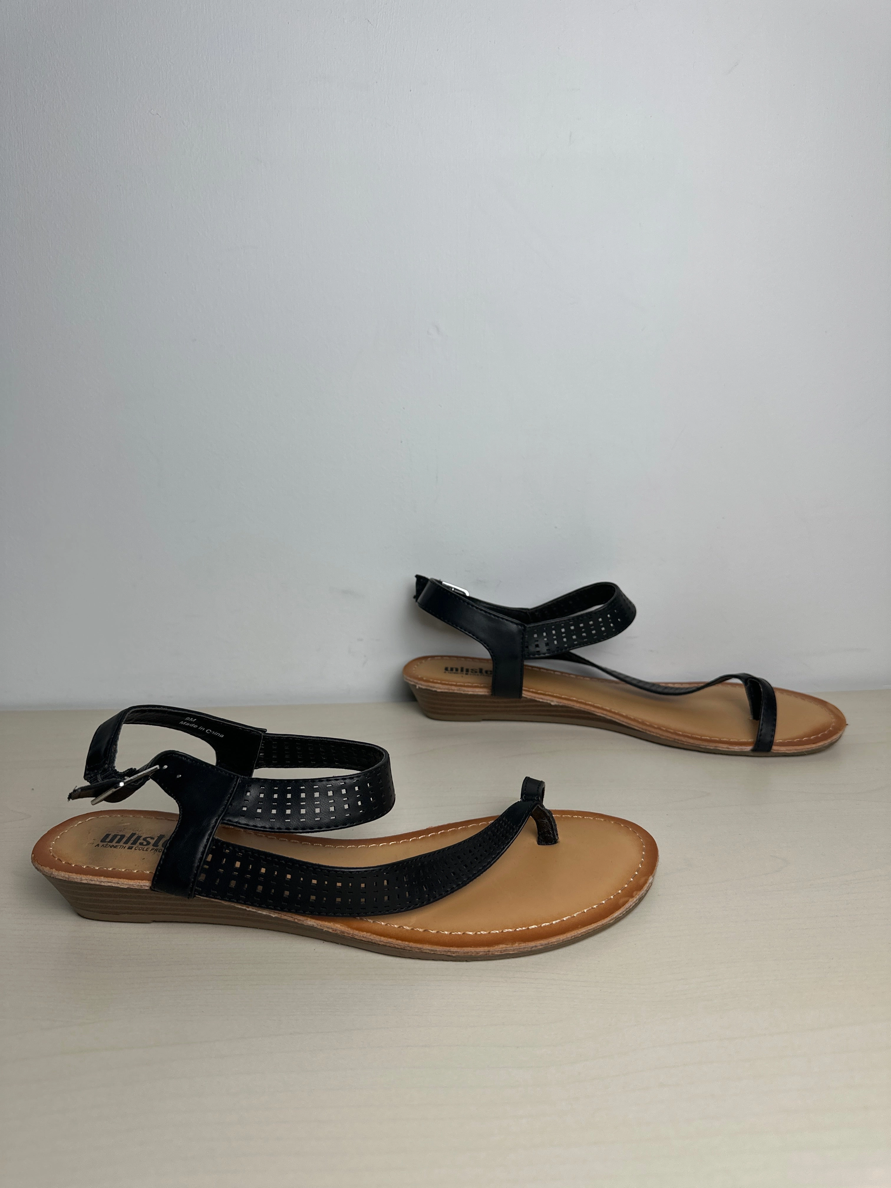 Sandals Flip Flops By Unlisted In Black & Brown, Size: 9
