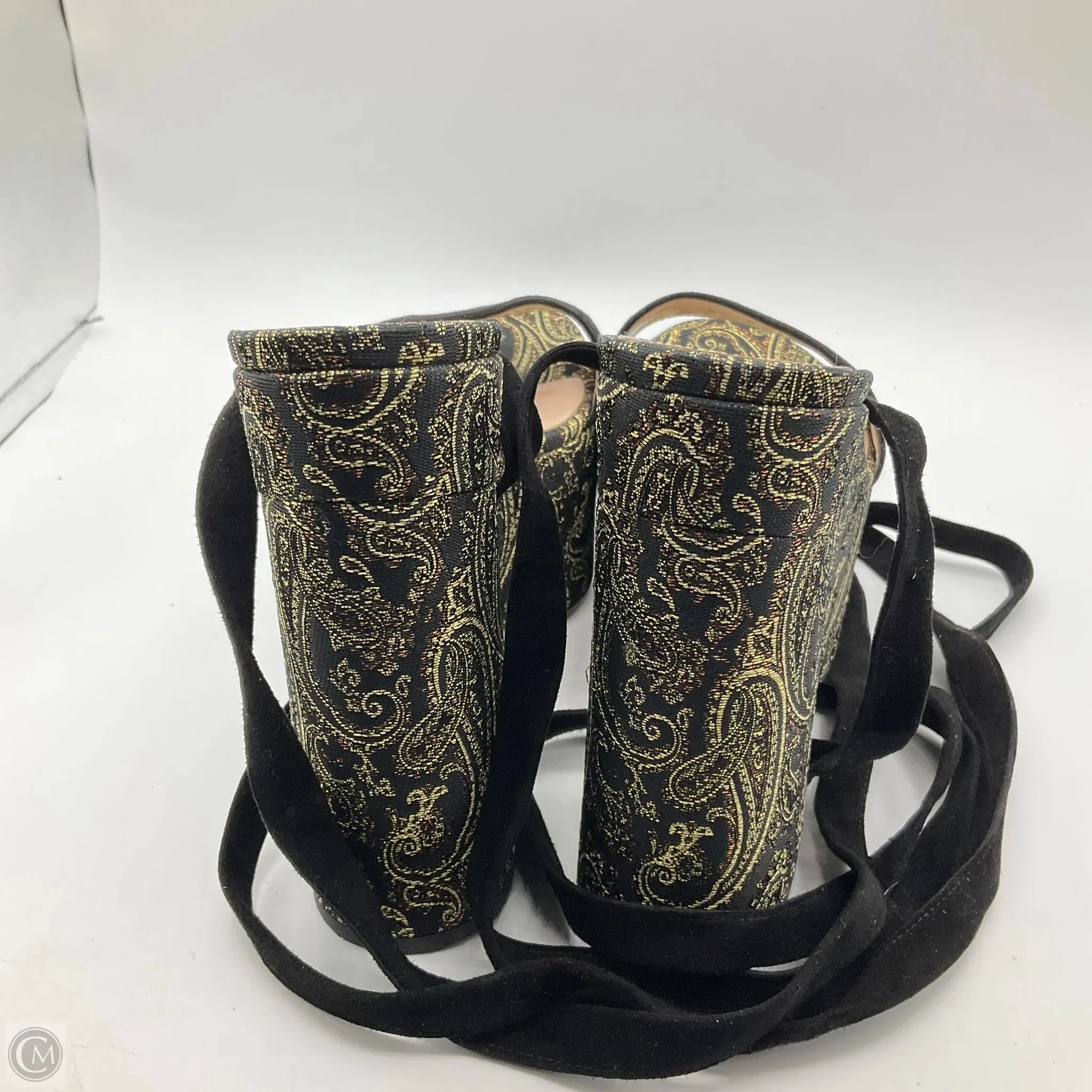 Sandals Heels Block By Cma In Black, Size: 7