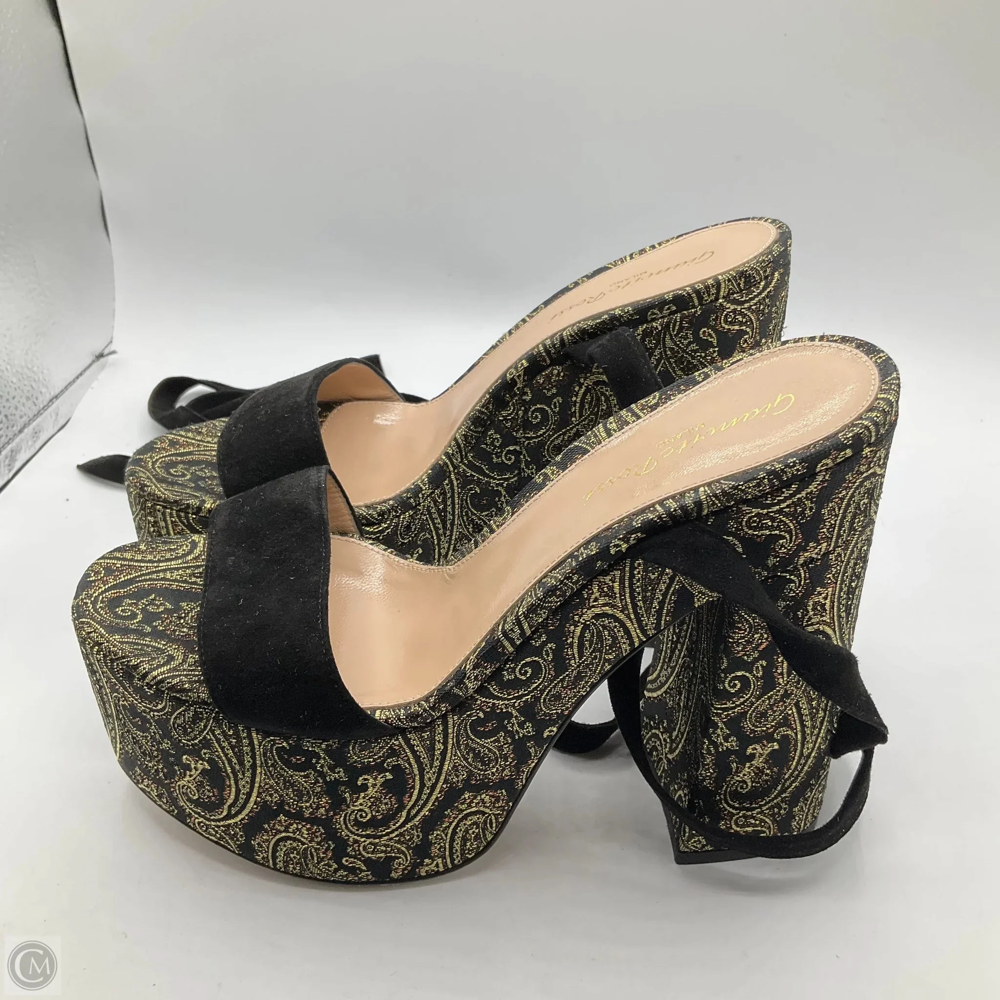 Sandals Heels Block By Cma In Black, Size: 7