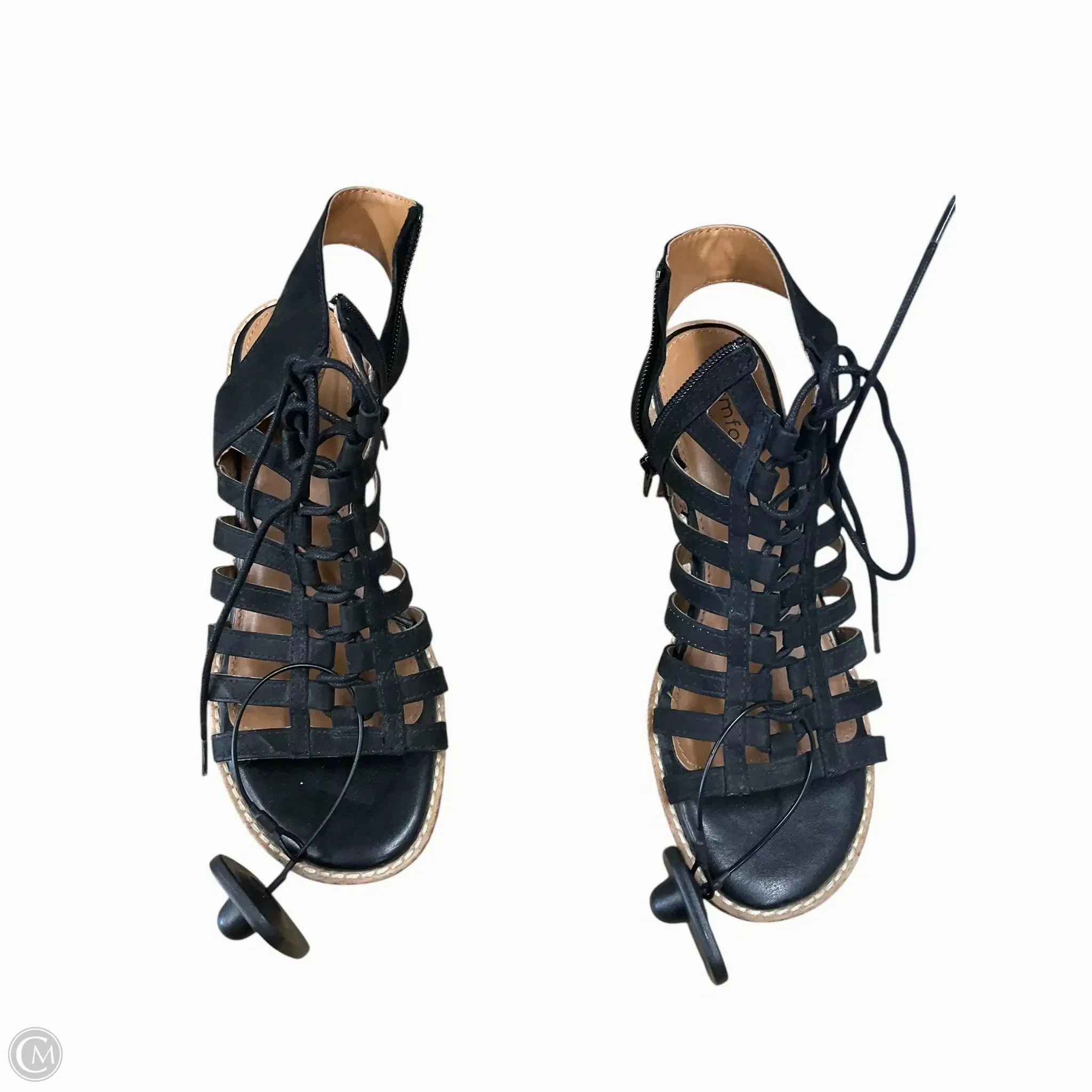 Sandals Heels Block By Comfortiva In Black, Size: 7