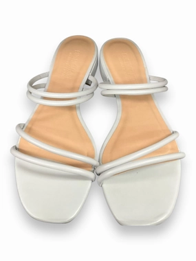 Sandals Heels Block By Cushionaire In Grey, Size: 7