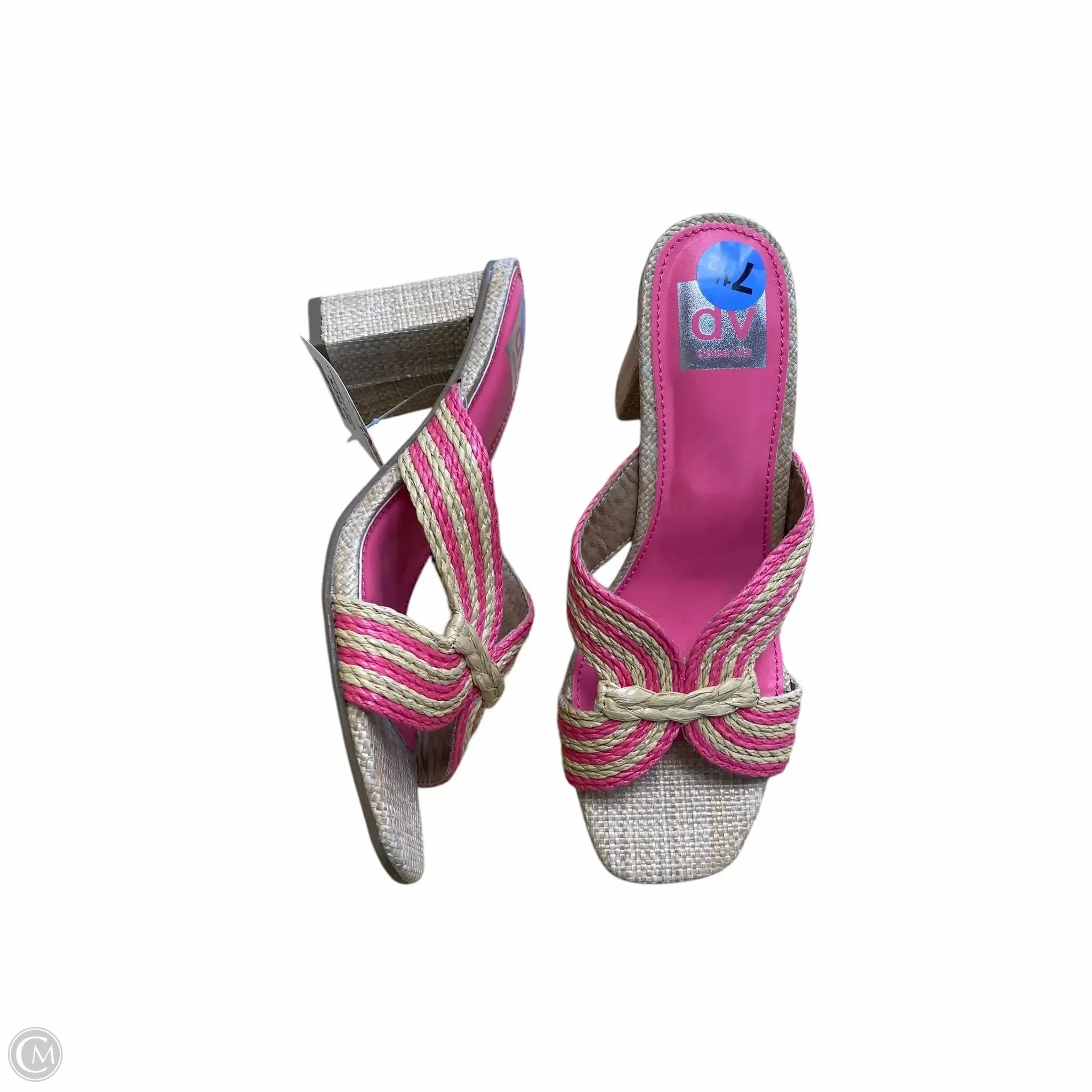 Sandals Heels Block By Dolce Vita In Pink, Size: 7.5