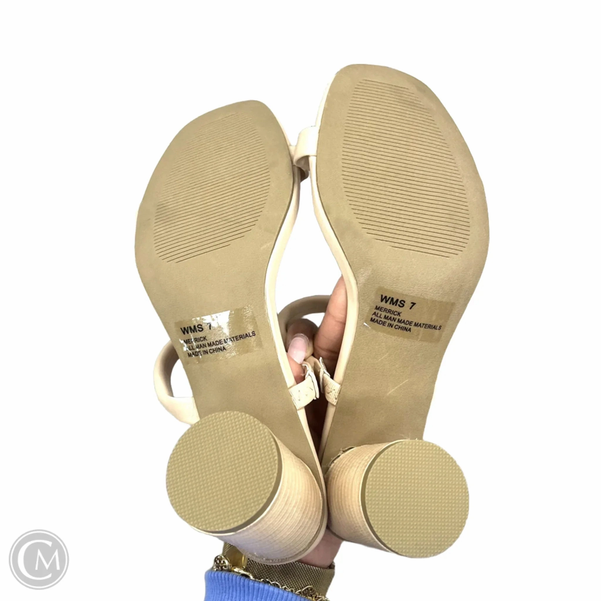 Sandals Heels Block By Dolce Vita In Tan, Size: 7