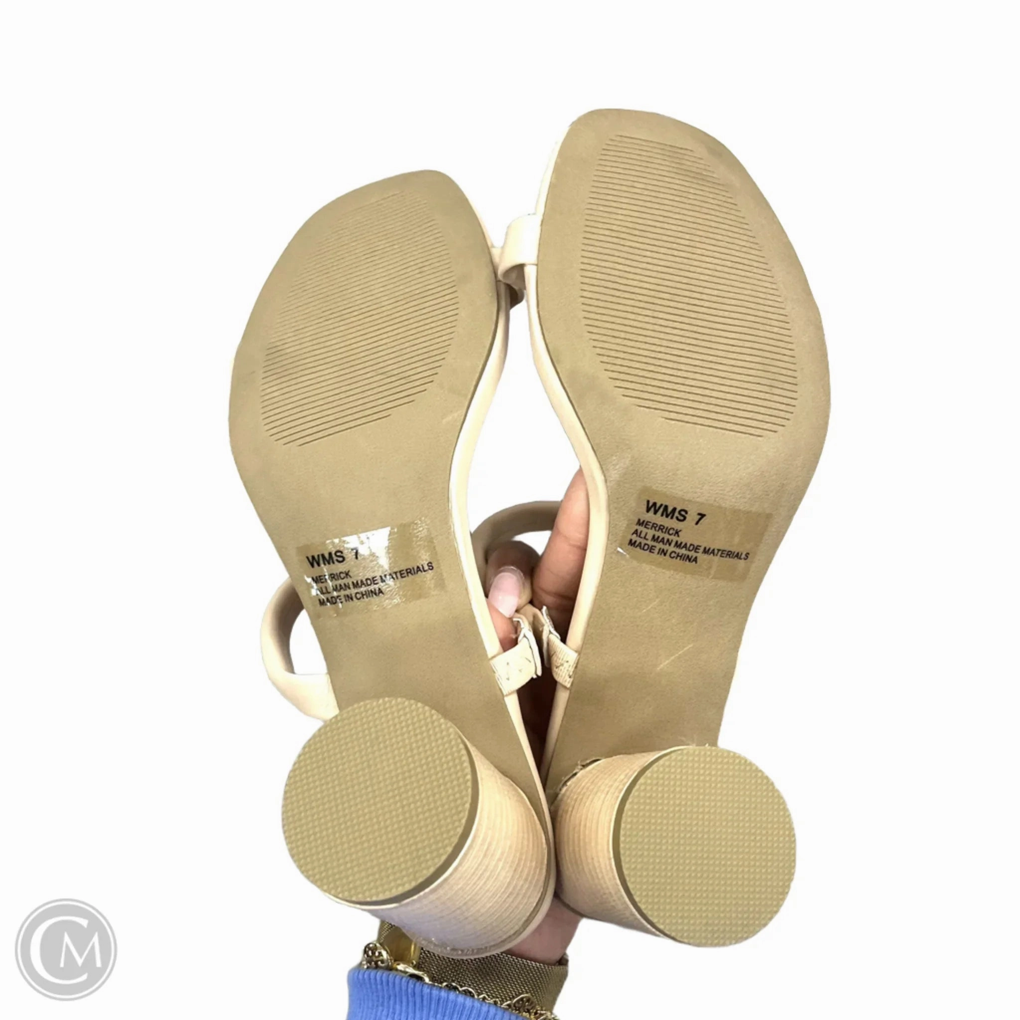 Sandals Heels Block By Dolce Vita In Tan, Size: 7