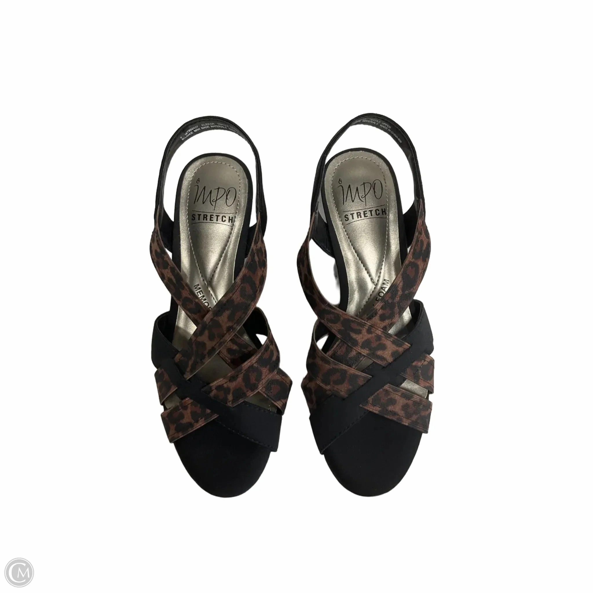 Sandals Heels Block By Impo In Animal Print, Size: 6