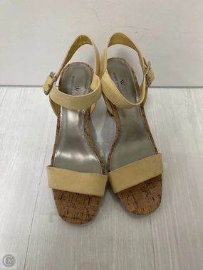Sandals Heels Block By Worthington In Yellow, Size: 9