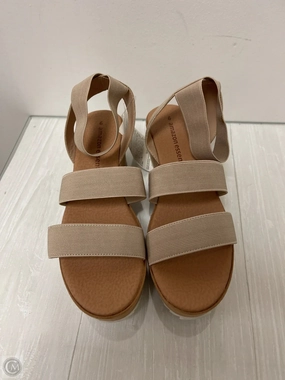 Sandals Heels Platform By Amazon Essentials In Beige, Size: 9