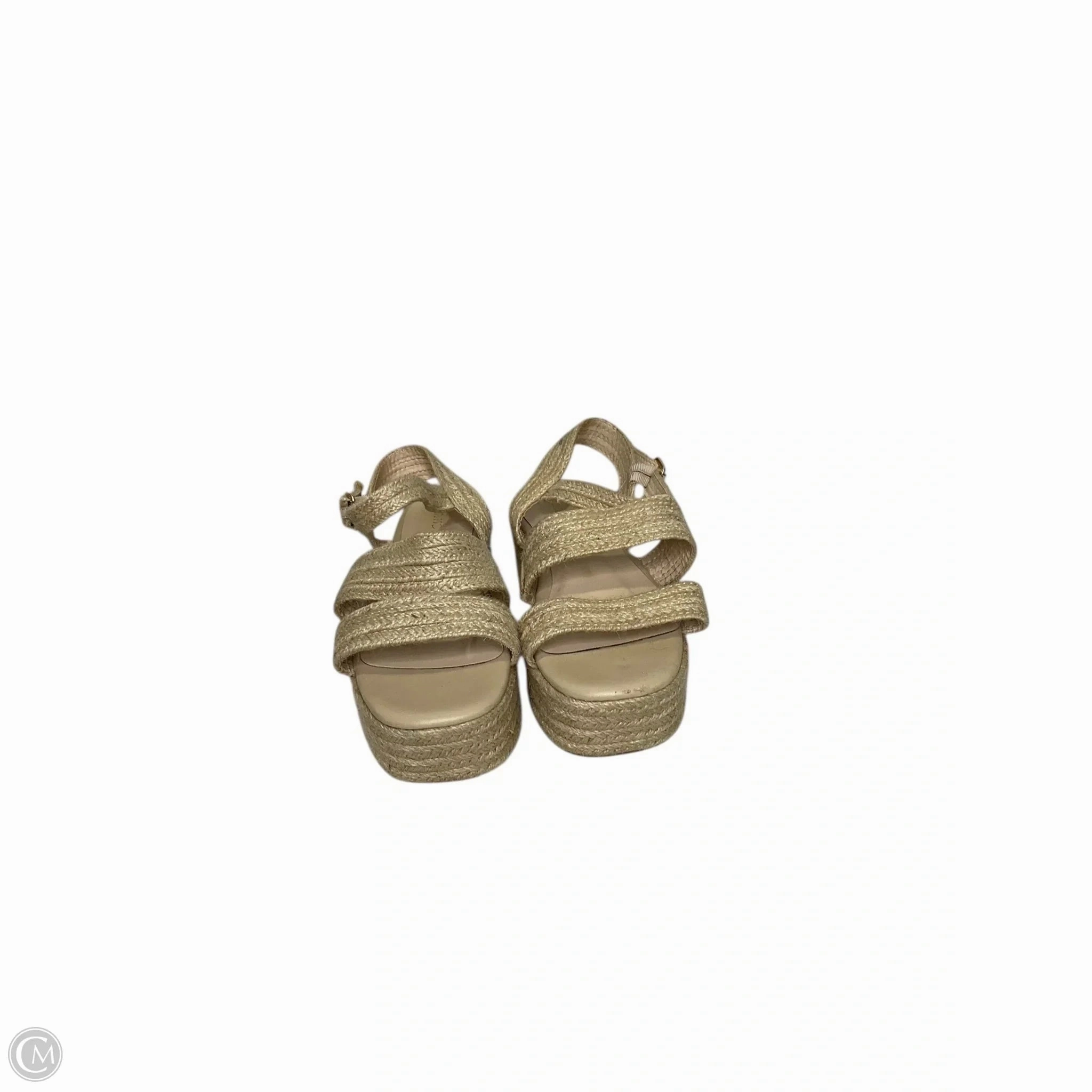 Sandals Heels Platform By Bamboo In Tan, Size: 6.5