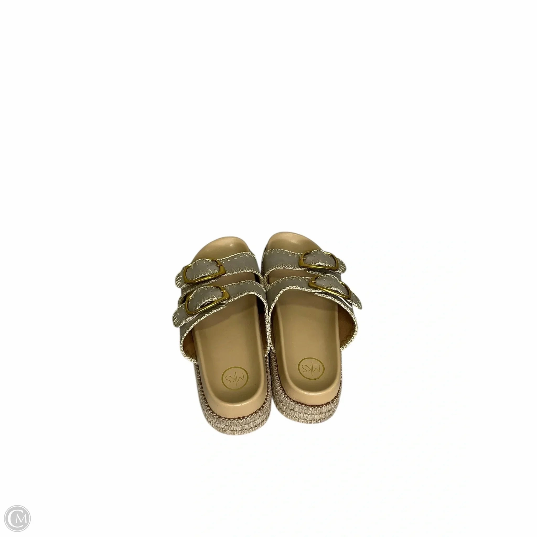 Sandals Heels Platform By Clothes Mentor In Tan, Size: 8