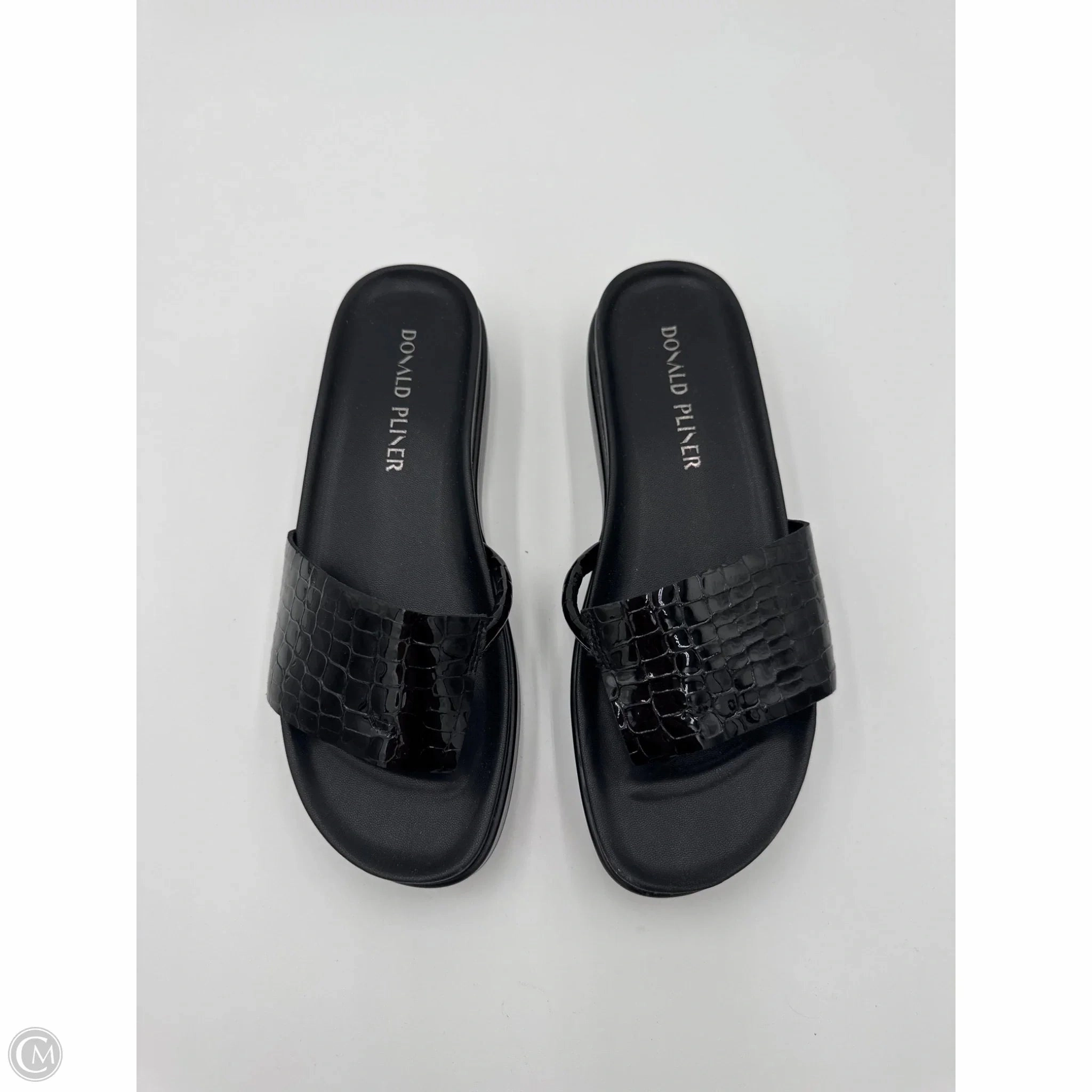 Sandals Heels Platform By Donald Pliner In Black, Size: 8