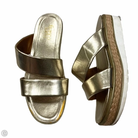 Sandals Heels Platform By Franco Sarto In Gold, Size: 10