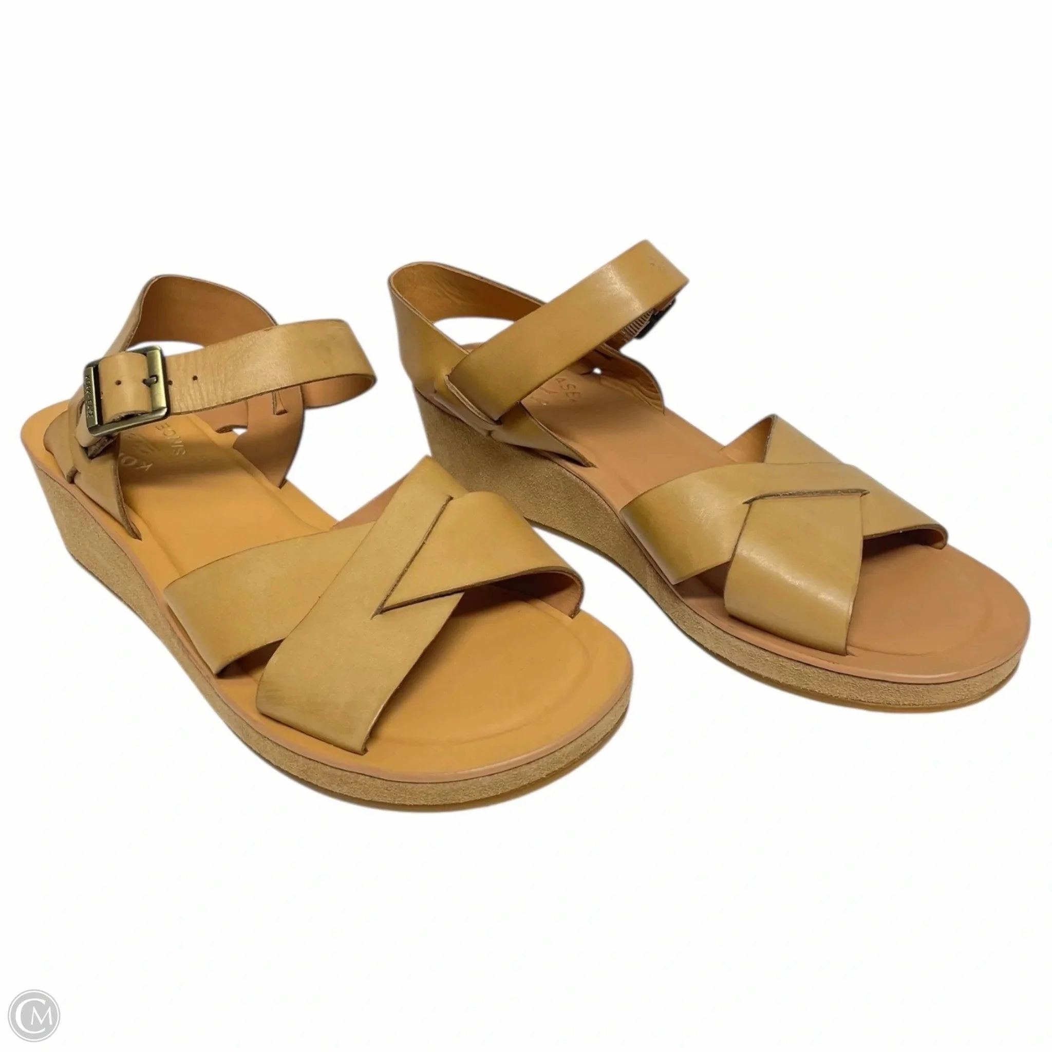 Sandals Heels Platform By Kork Ease In Tan, Size: 9
