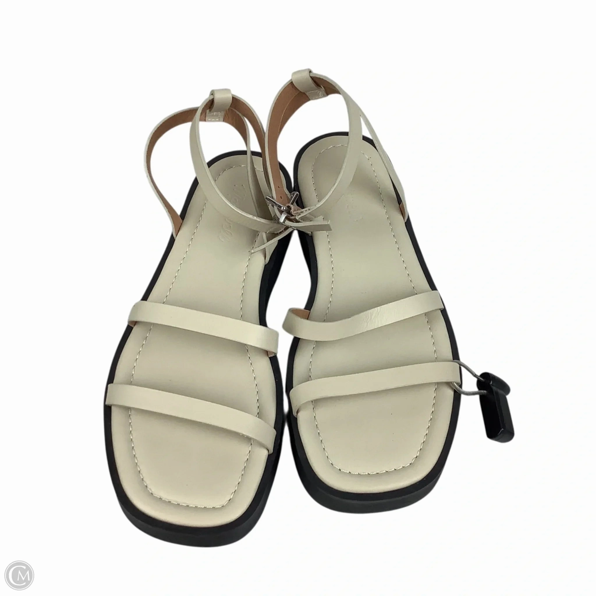 Sandals Heels Platform By Madewell In Cream, Size: 9.5