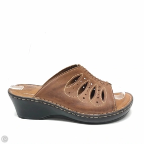 Sandals Heels Platform By Nurture In Brown, Size: 8