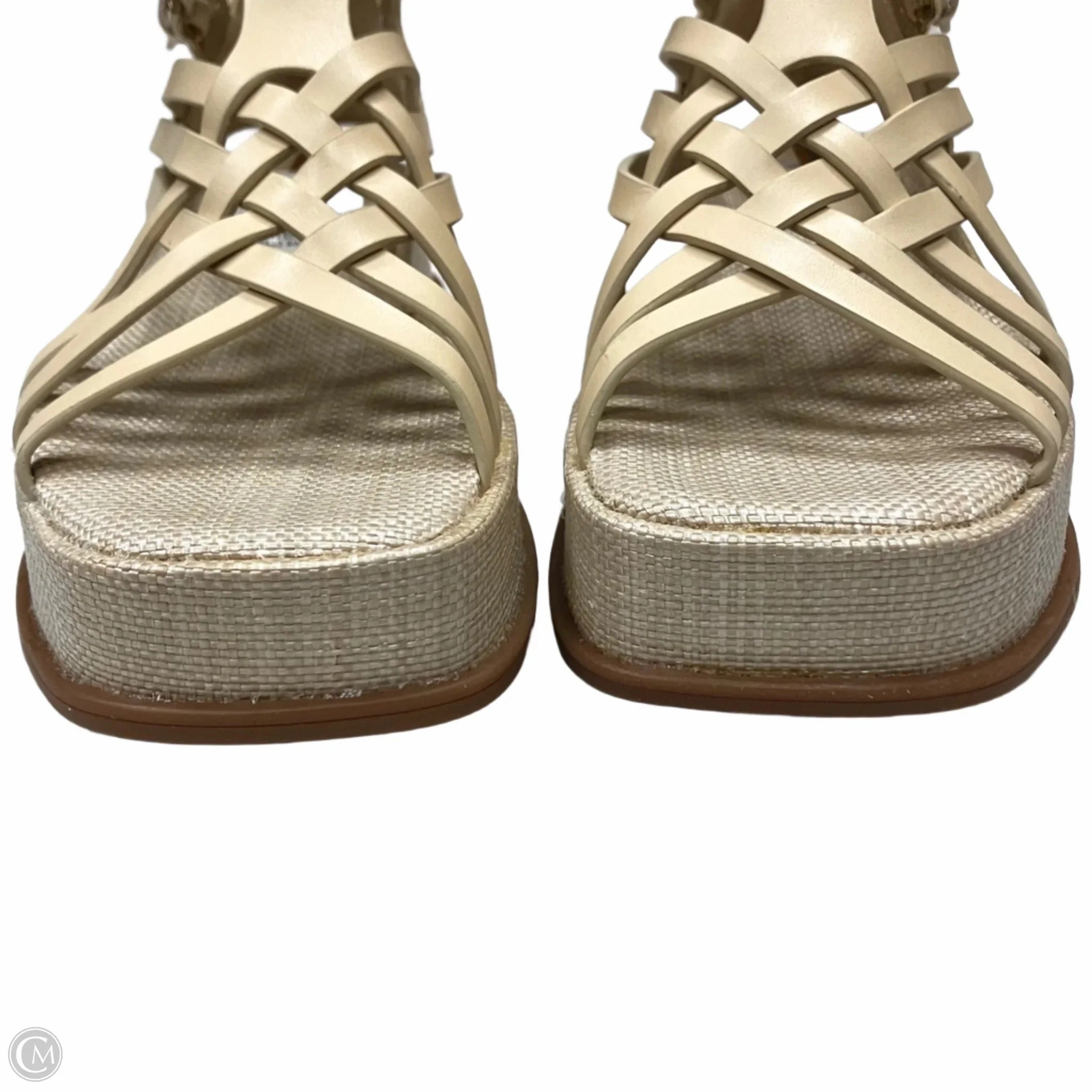 Sandals Heels Platform By Sam Edelman In Cream, Size: 6