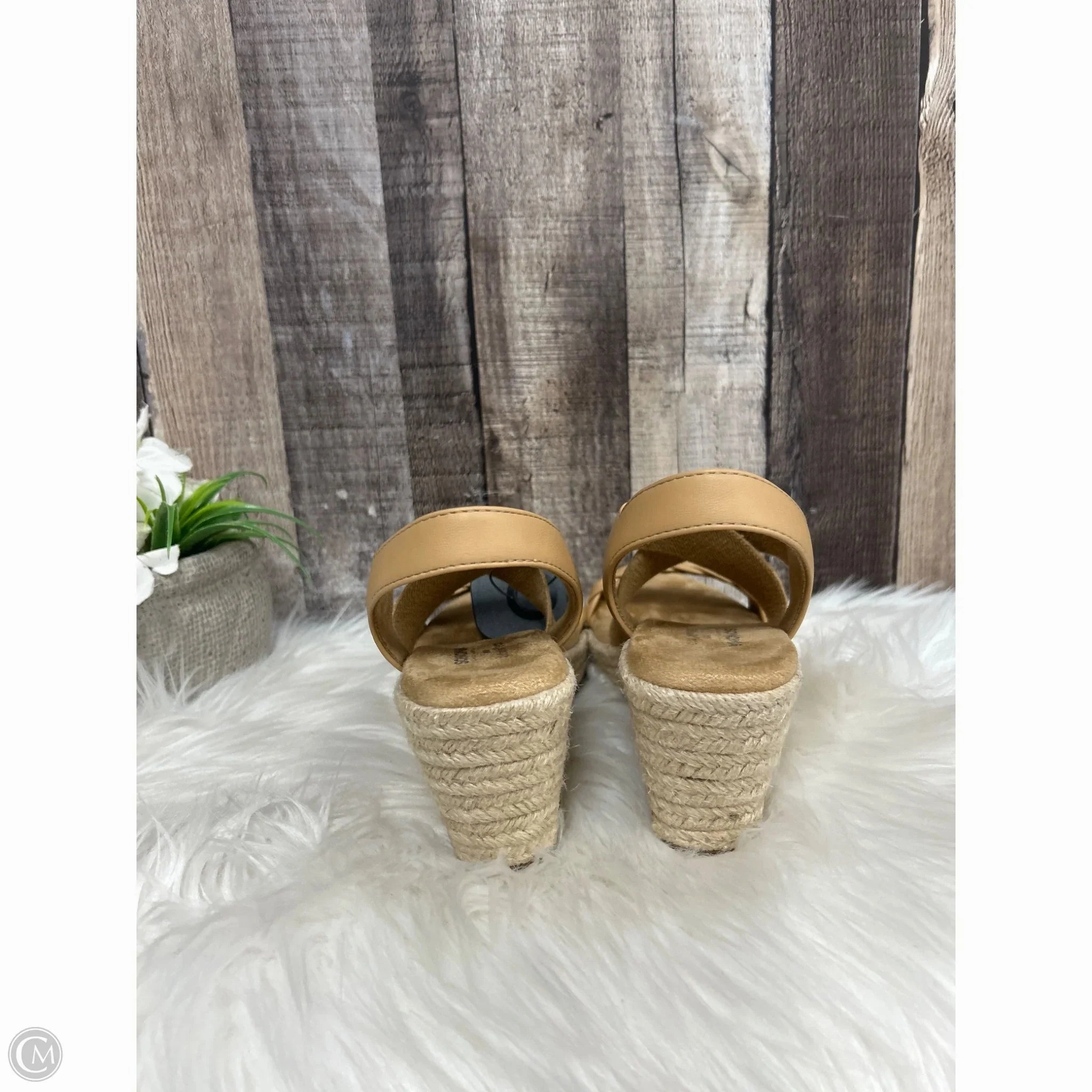 Sandals Heels Platform By Sonoma In Tan, Size: 6.5
