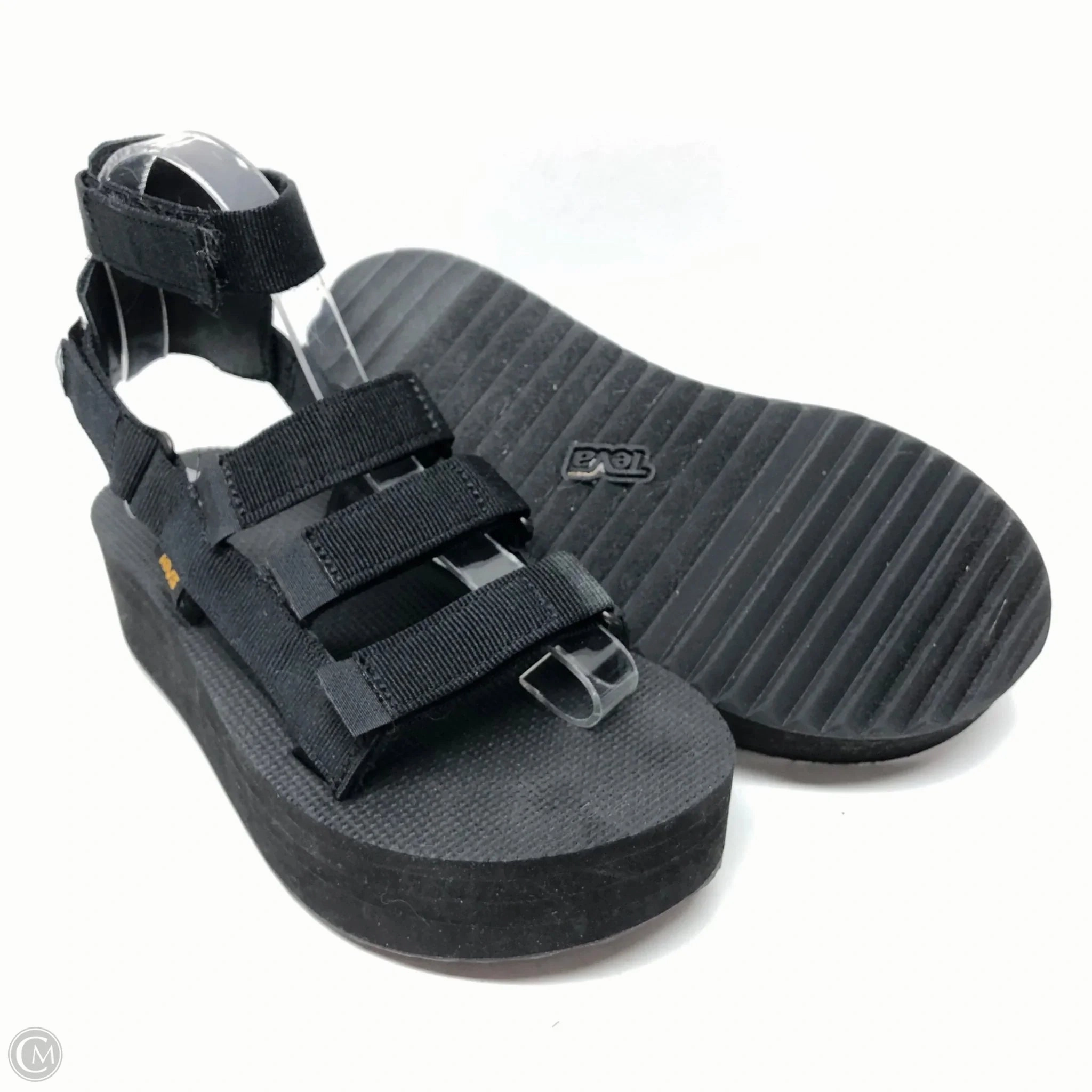 Sandals Heels Platform By Teva In Black, Size: 6