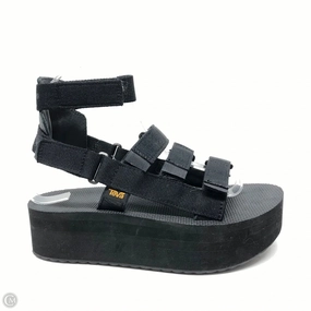 Sandals Heels Platform By Teva In Black, Size: 6