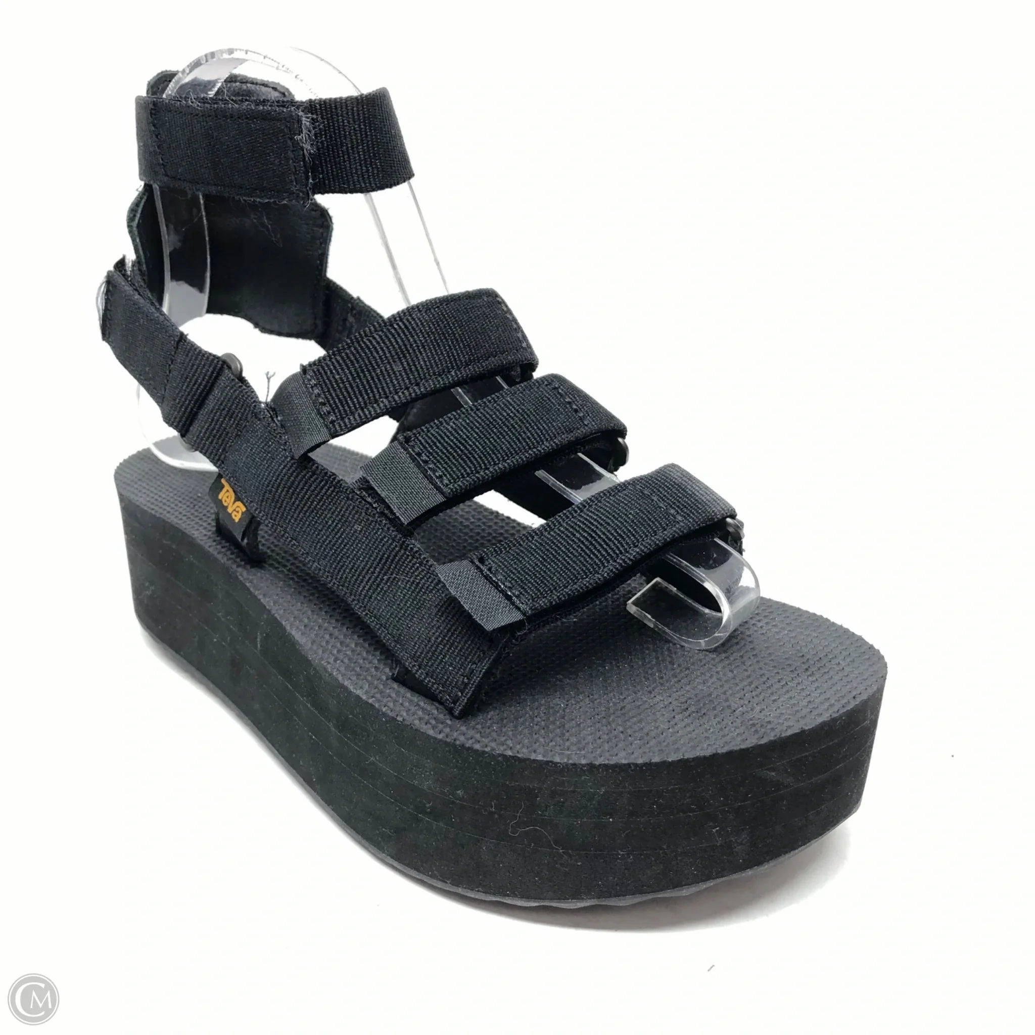 Sandals Heels Platform By Teva In Black, Size: 6