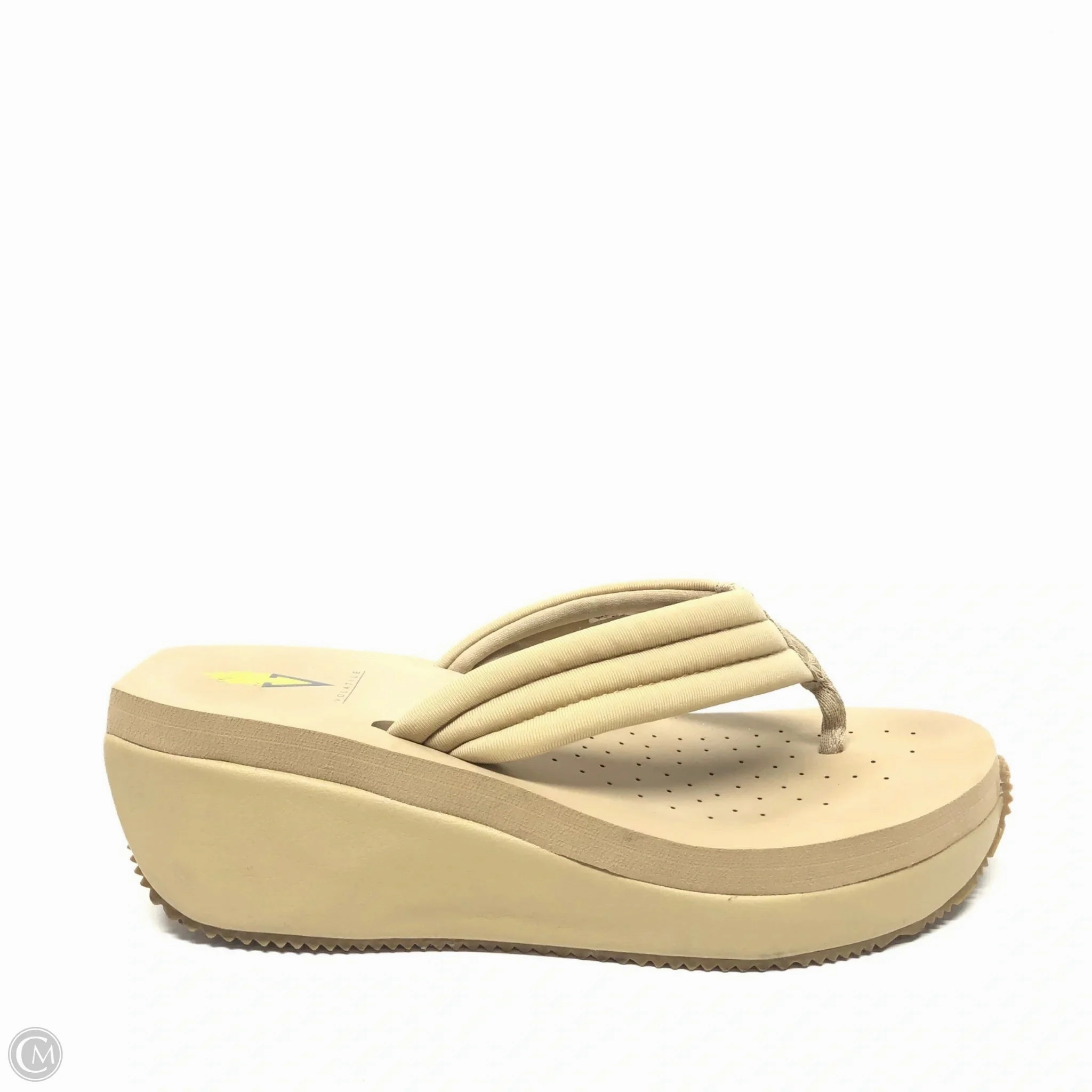 Sandals Heels Platform By Volatile In Beige, Size: 9.5