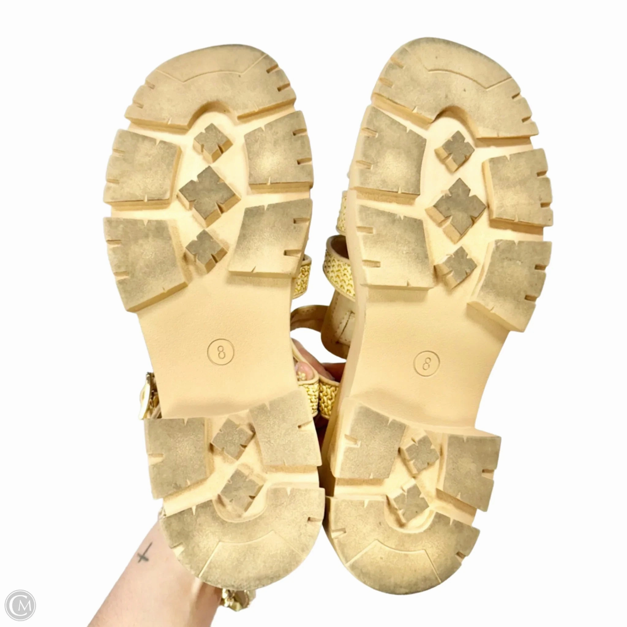 Sandals Heels Platform By Wild Pair In Cream, Size: 8