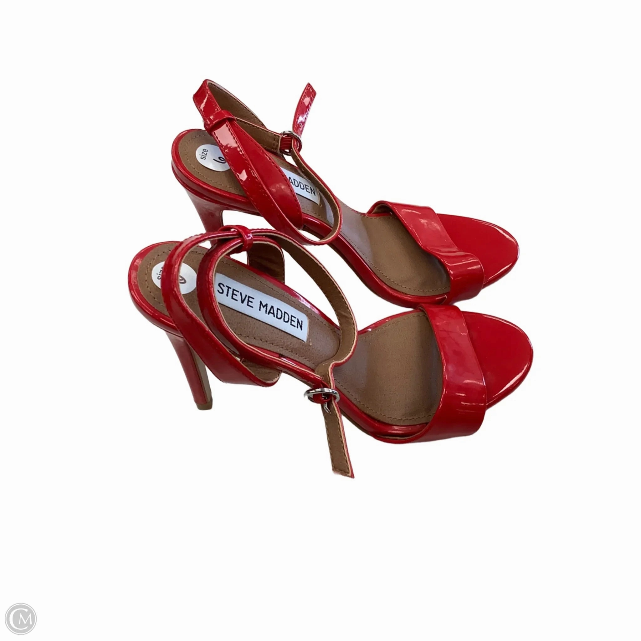 Sandals Heels Stiletto By Steve Madden In Red, Size: 6