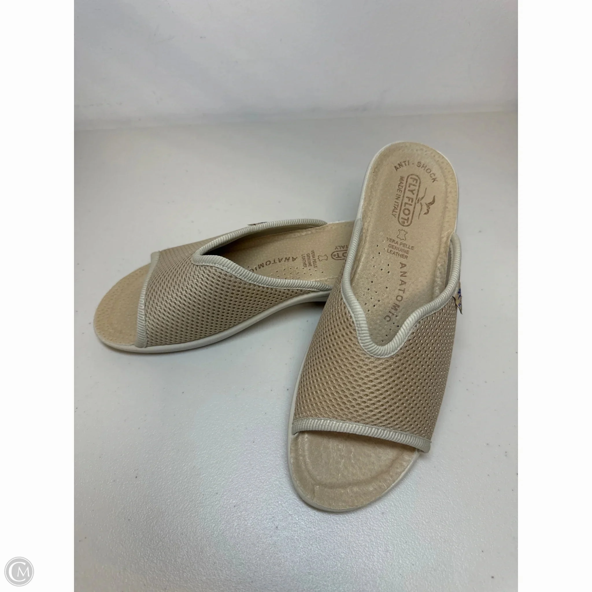 Sandals Heels Wedge By Cmb In Tan, Size: 6.5