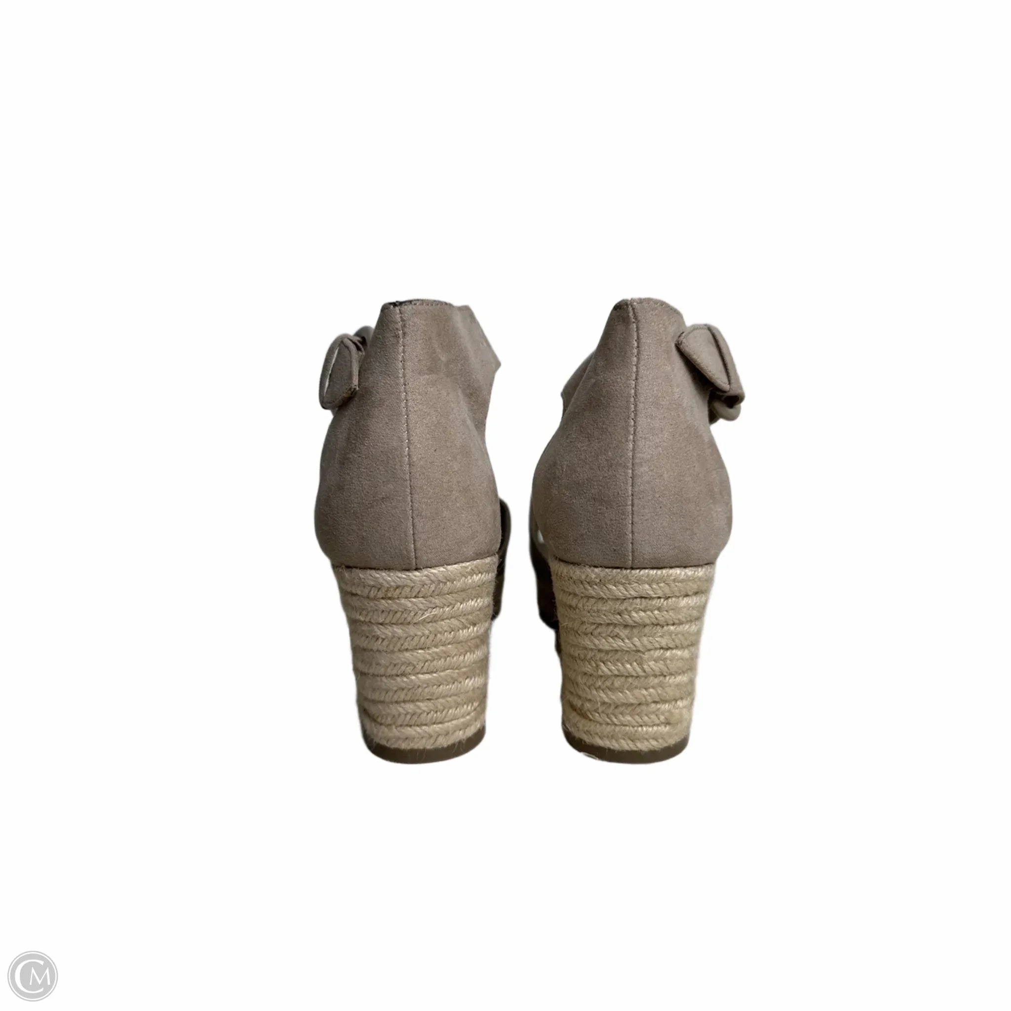 Sandals Heels Wedge By Unisa In Tan, Size: 9.5