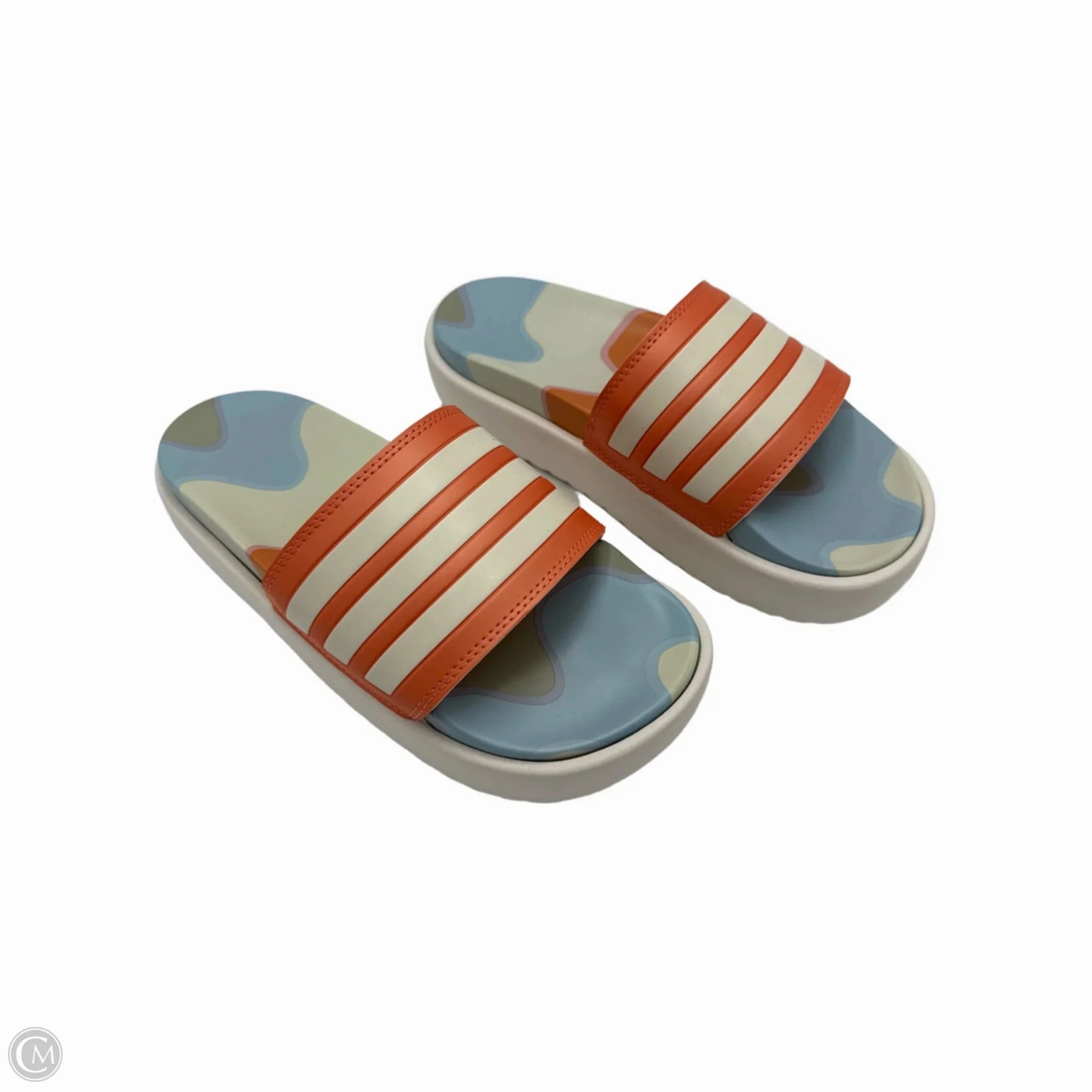 Sandals Platform By Adidas In Multi-colored, Size: 7