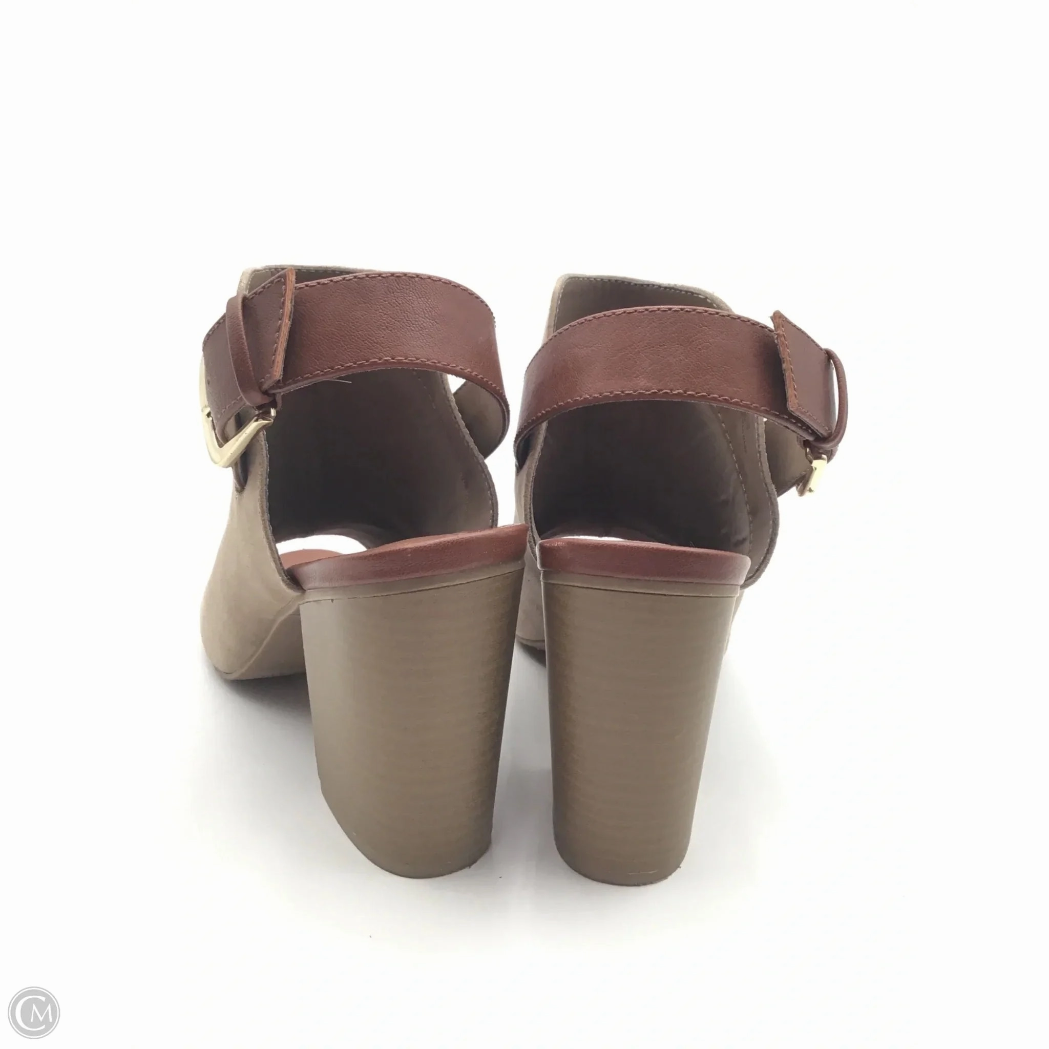 Shoes Heels Block By Candies In Brown, Size: 9.5