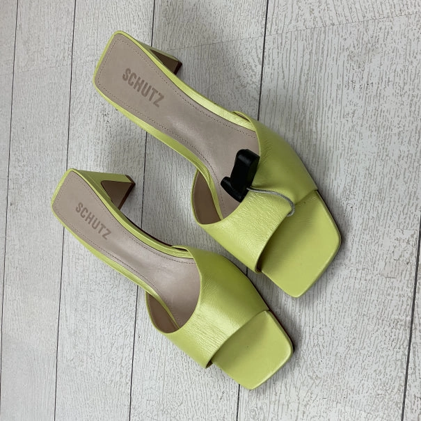 Shoes Heels Block By Clothes Mentor In Yellow, Size: 9