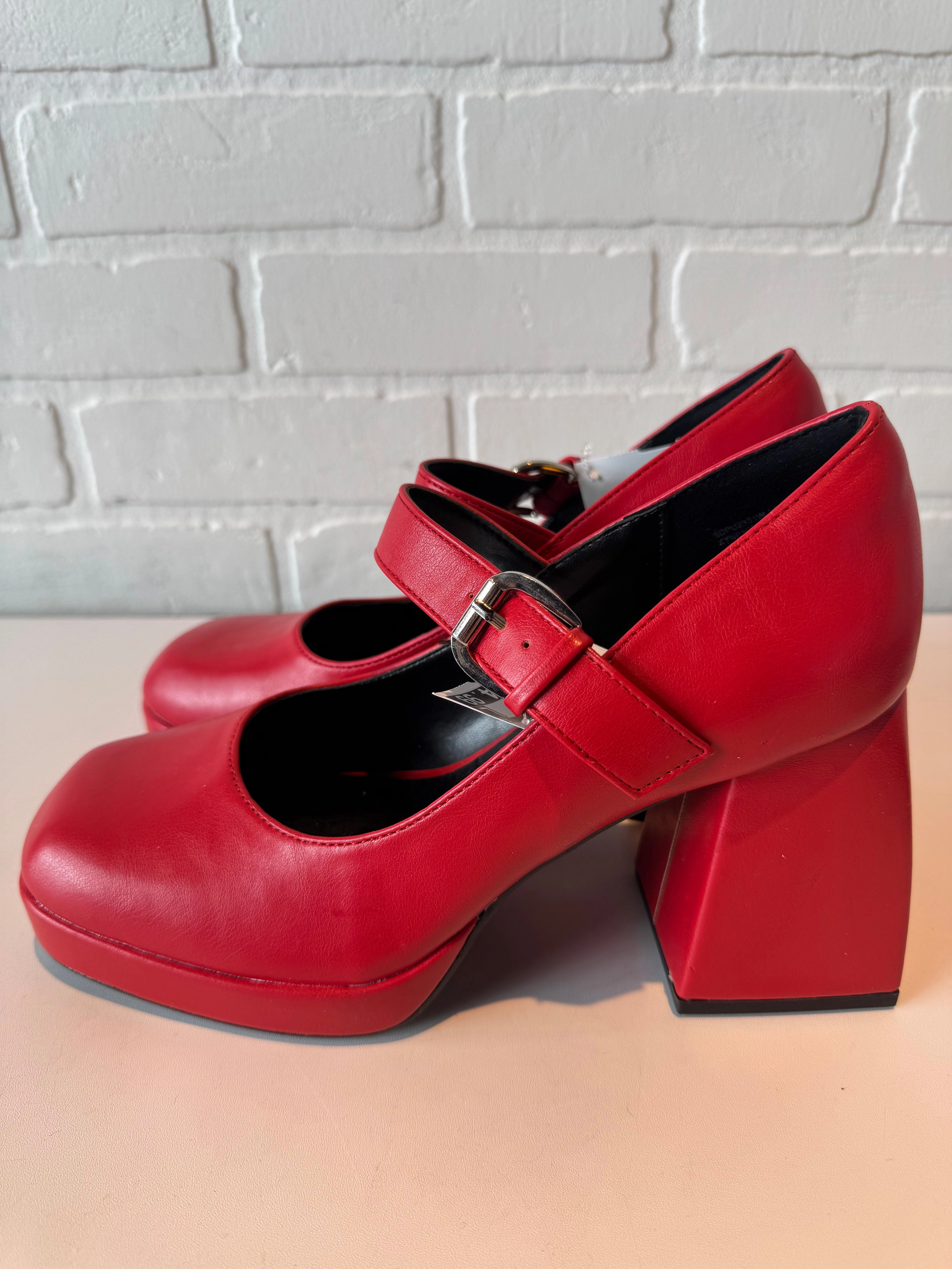 Shoes Heels Block By Dream Pairs In Red, Size: 8
