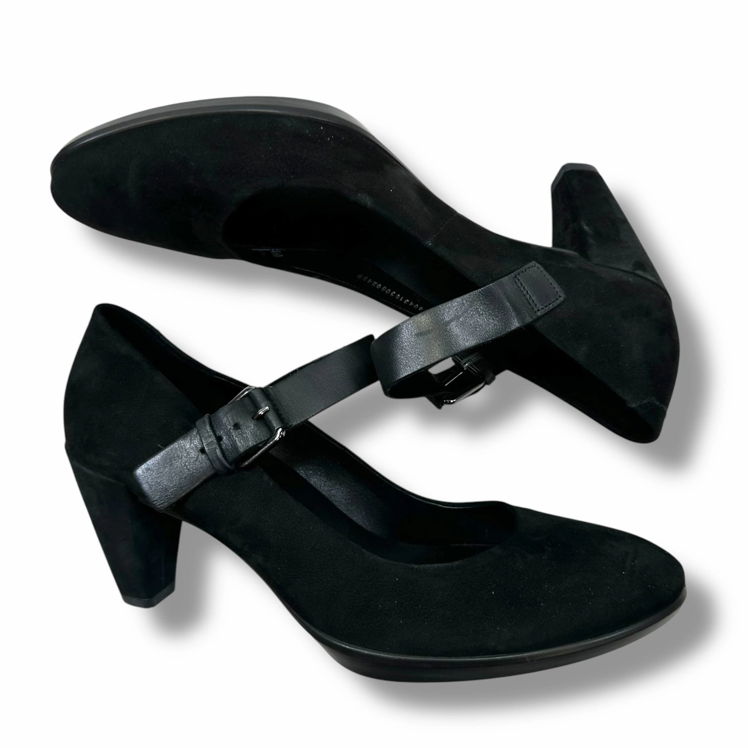 Shoes Heels Block By Ecco In Black, Size: 9