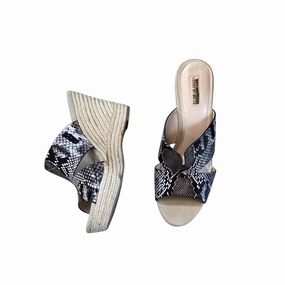 Shoes Heels Block By Jennifer Lopez In Snakeskin Print, Size: 10