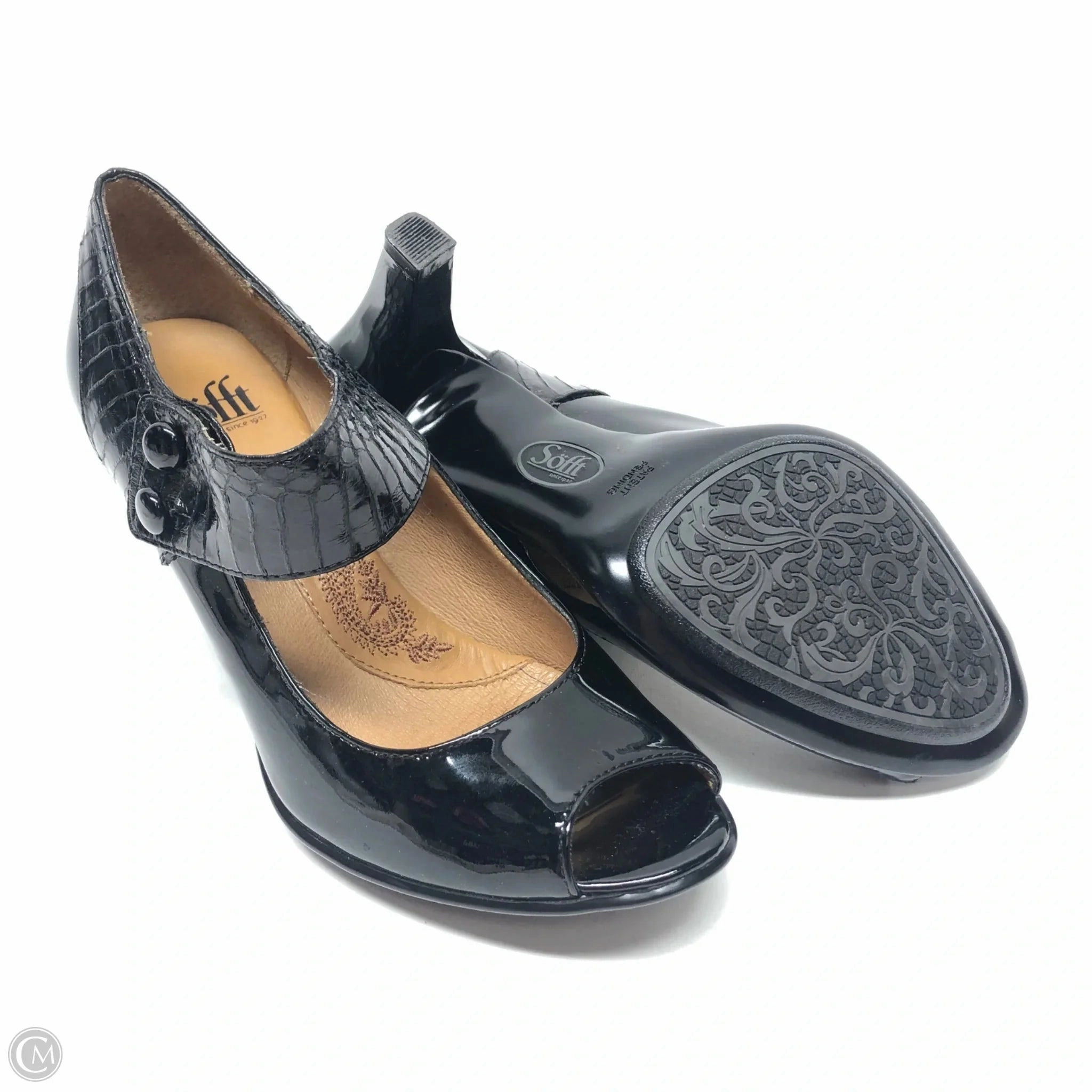 Shoes Heels Block By Sofft In Black, Size: 8.5