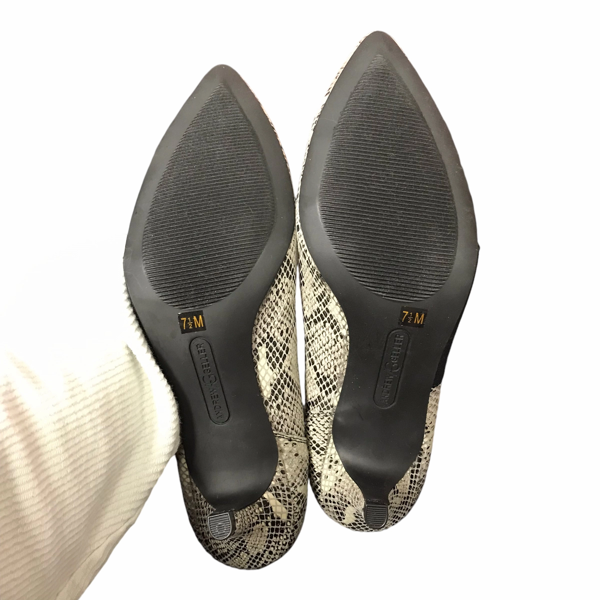 Shoes Heels Kitten By Andrew Gellar In Animal Print, Size:7.5