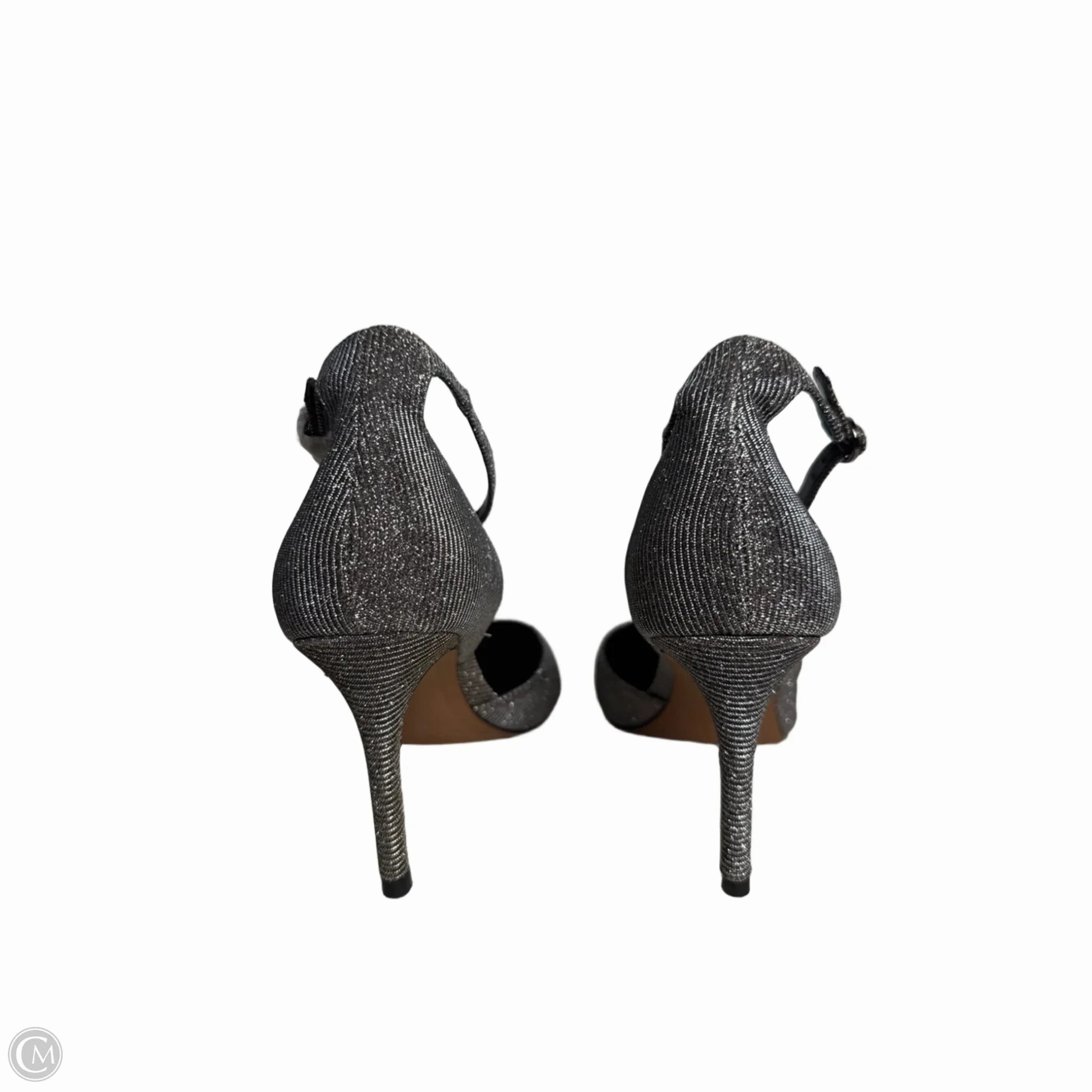 Shoes Heels Kitten By Banana Republic In Silver, Size: 10