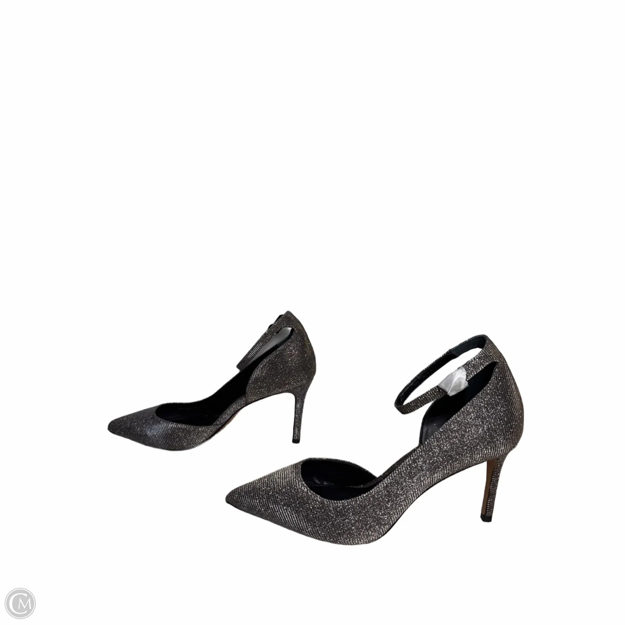 Shoes Heels Kitten By Banana Republic In Silver, Size: 10