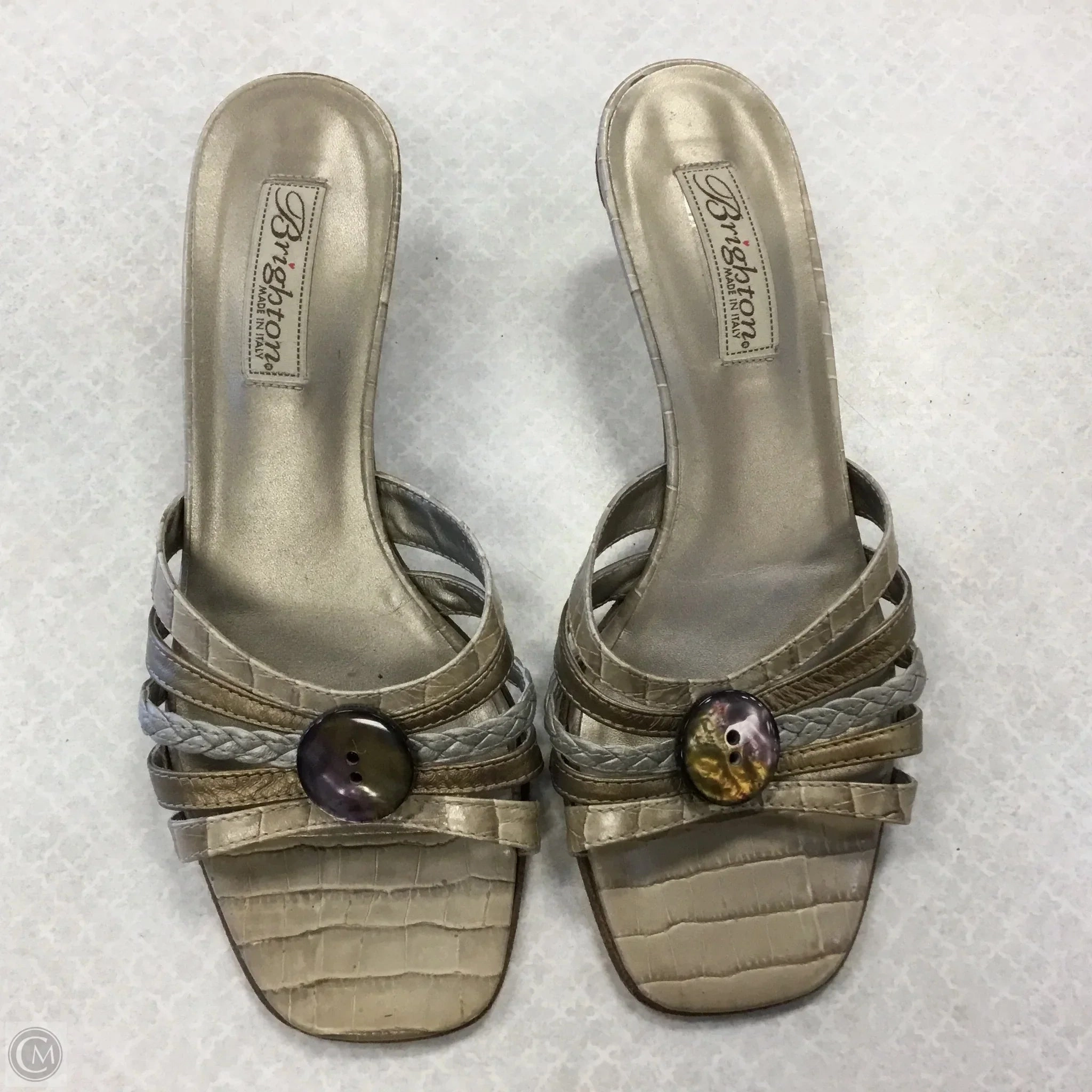 Shoes Heels Kitten By Brighton In Tan, Size: 8