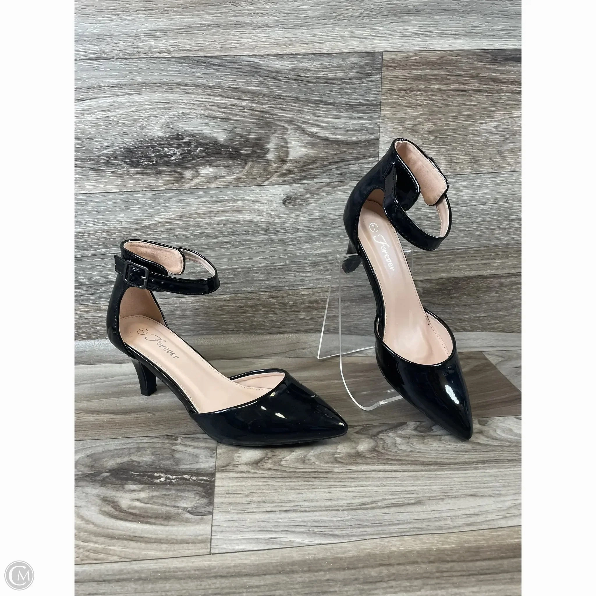 Shoes Heels Kitten By Forever In Black, Size: 7