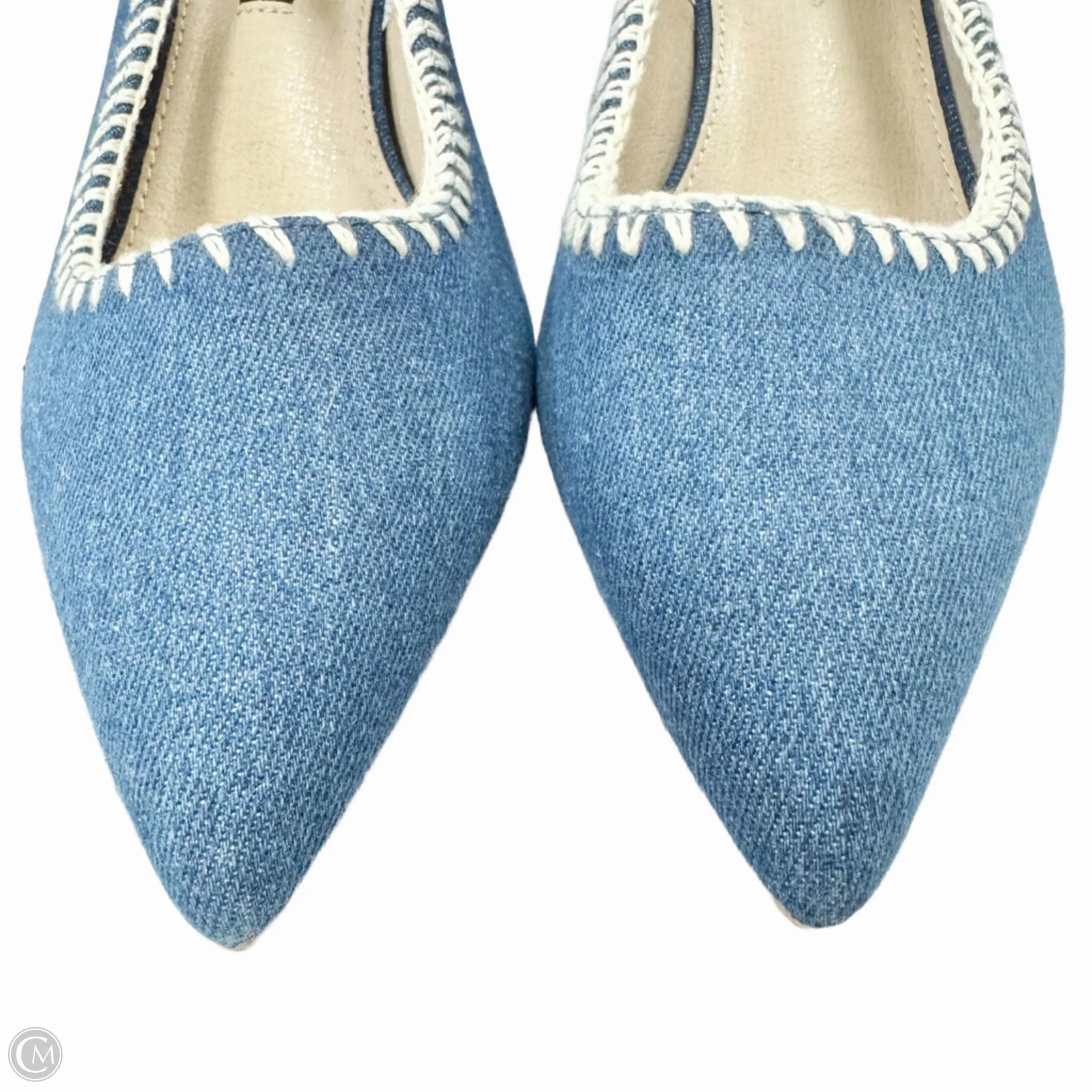 Shoes Heels Kitten By French Connection In Blue Denim, Size: 9