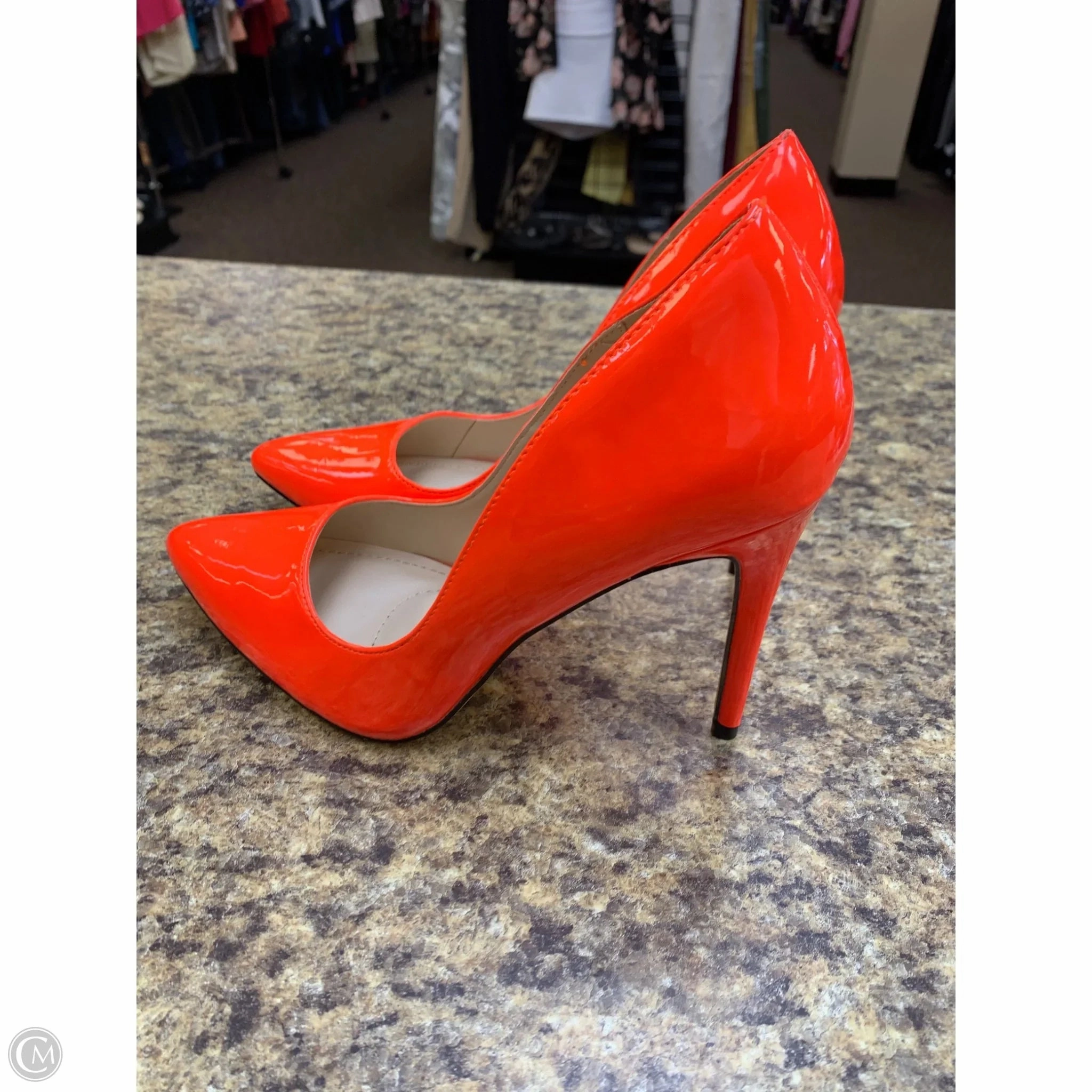 Shoes Heels Stiletto By Anne Michelle In Orange, Size: 8.5