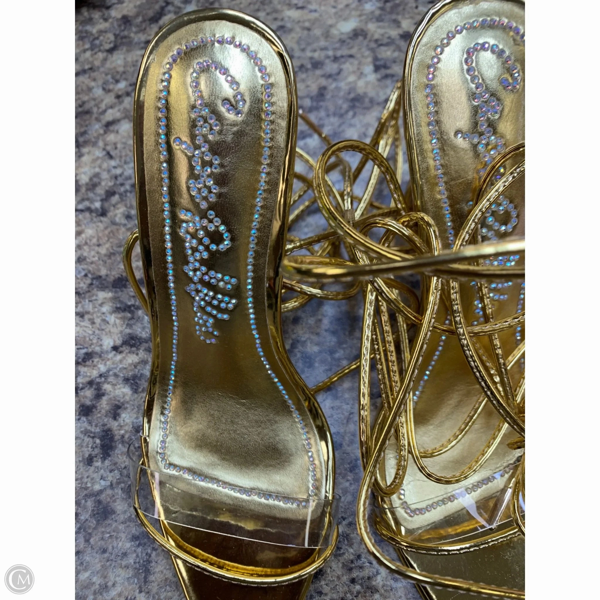 Shoes Heels Stiletto By Cmf In Gold, Size: 6