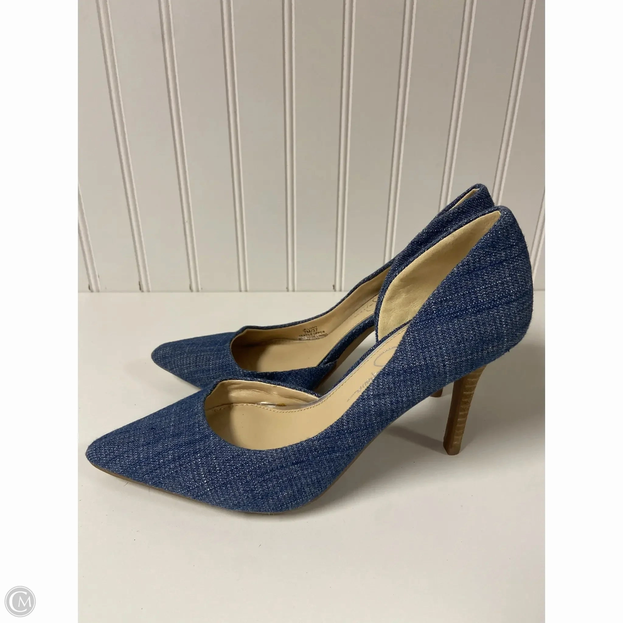 Shoes Heels Stiletto By Jessica Simpson In Blue, Size: 7