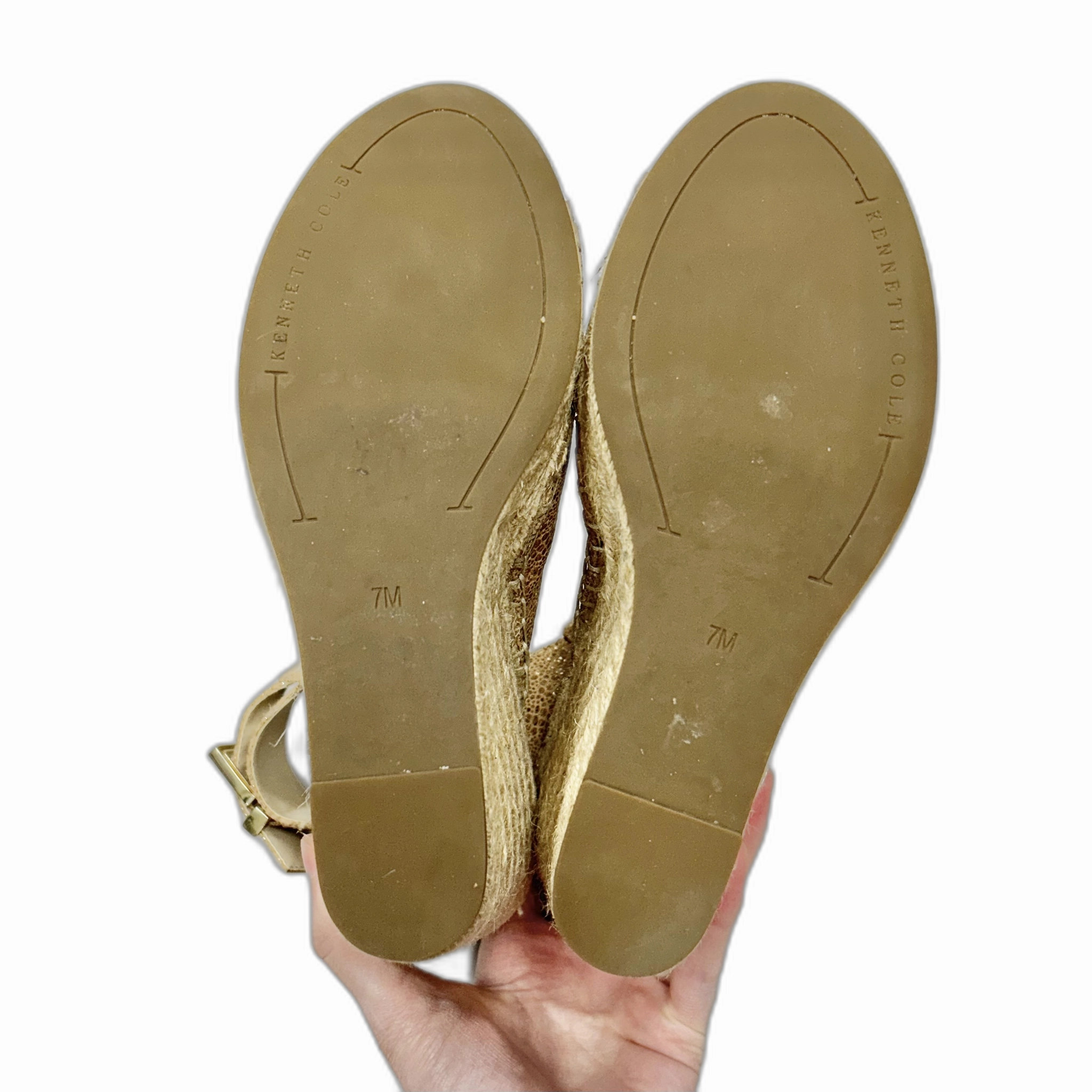 Shoes Heels Wedge By Kenneth Cole In Tan, Size: 7