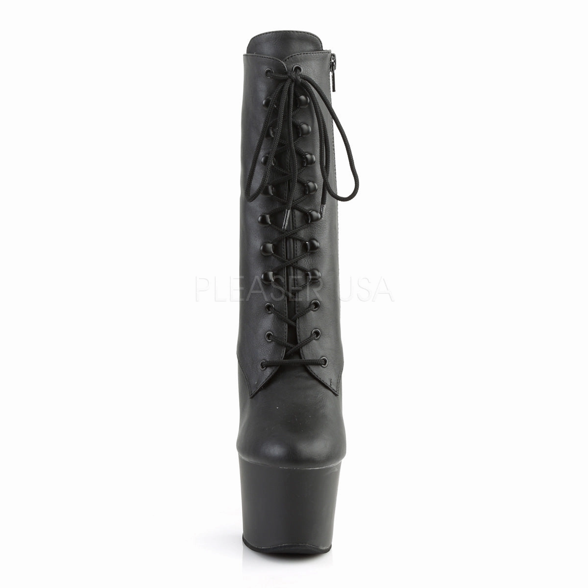 SKY-1020  Black Faux Leather/Black Matte